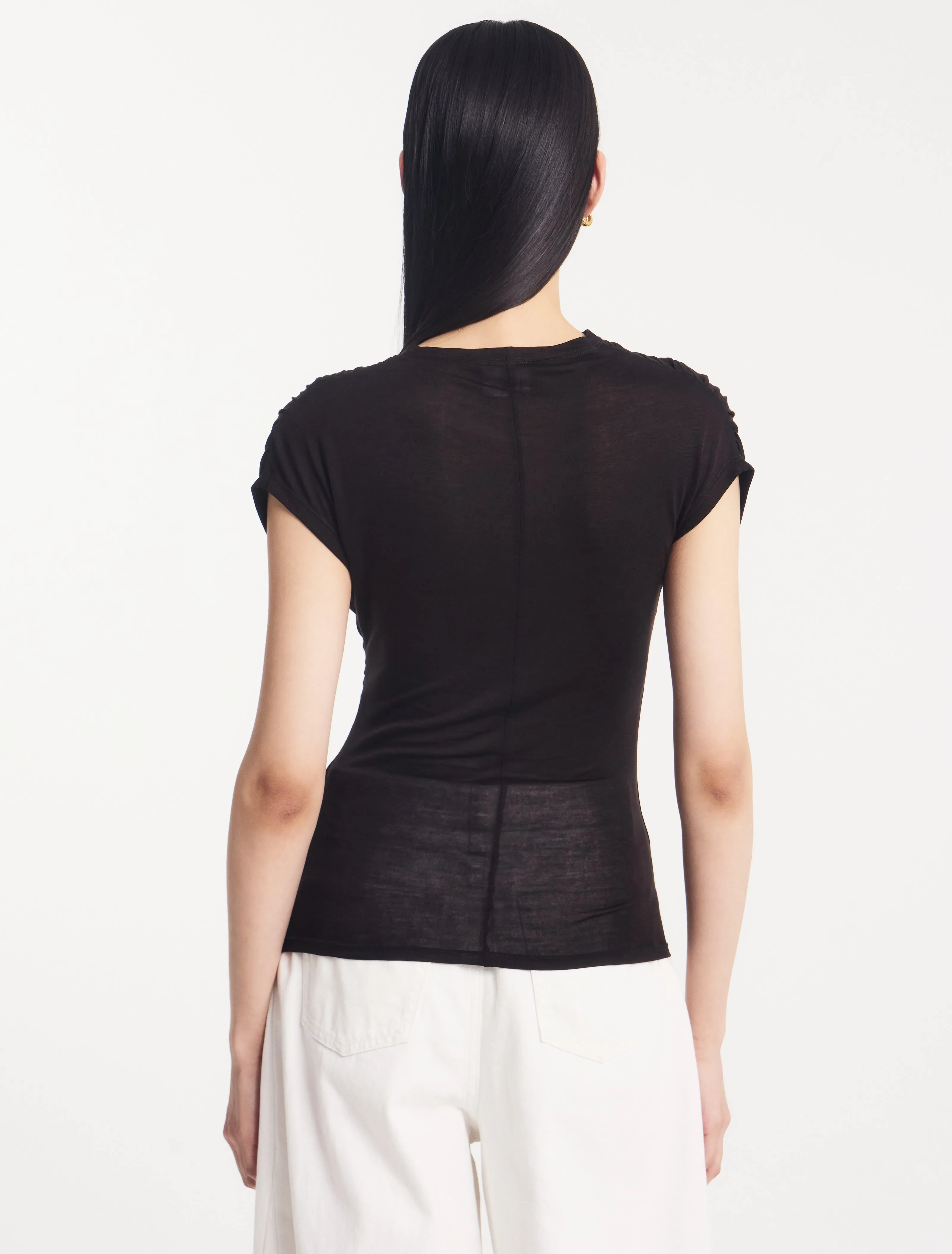 Indie Wrap Top in Bitter Chocolate sold by Ninety Percent product image thumbnail 3