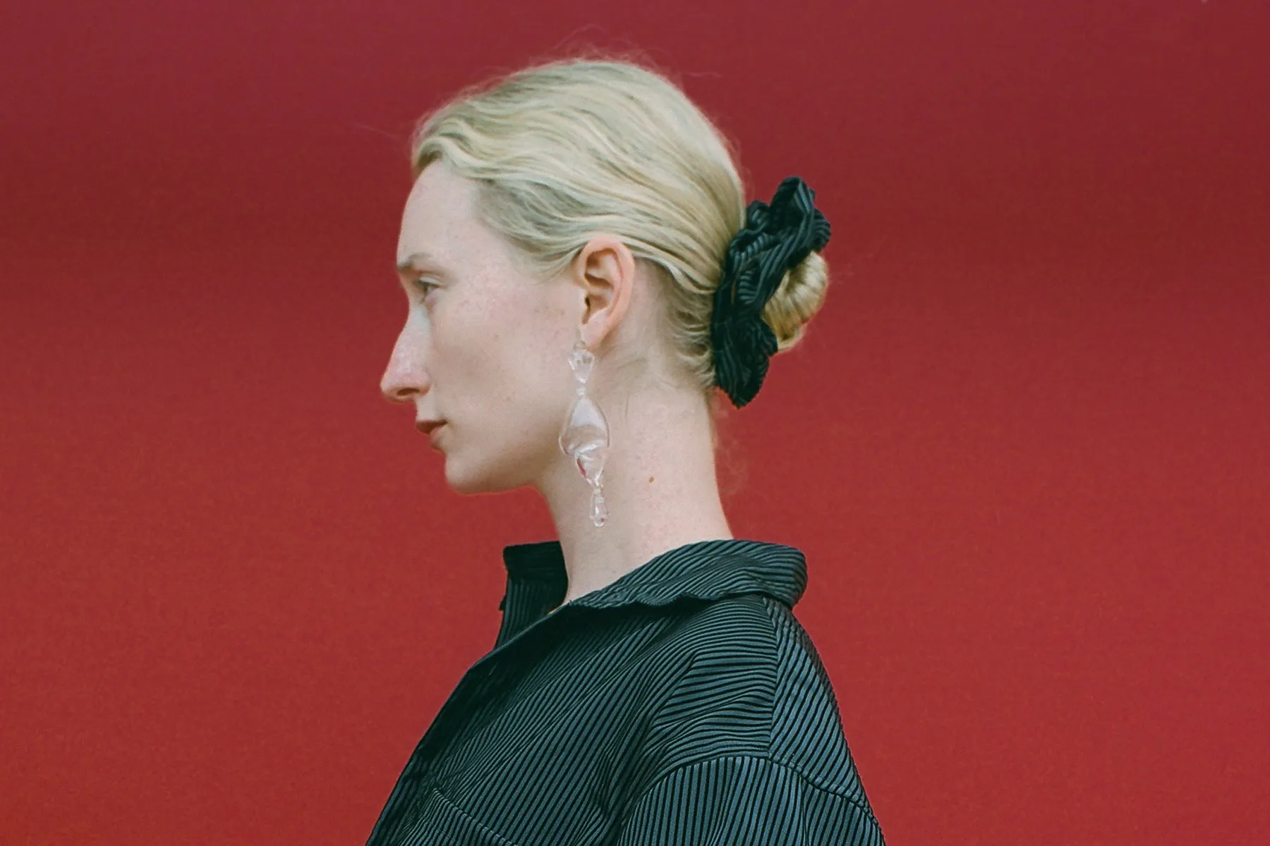 Flocked Stripe Scrunchie - Navy/Black sold by Gil Rodriguez product image thumbnail 2