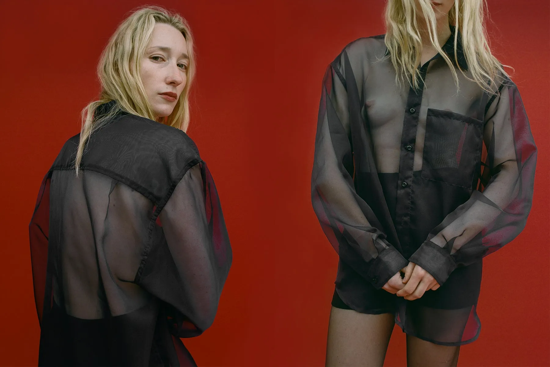 Big Organza Button Up - Black sold by Gil Rodriguez