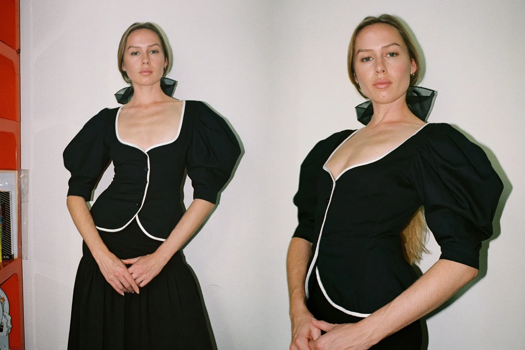 Audrey Contrast Top - Black/White sold by Gil Rodriguez product image thumbnail 2