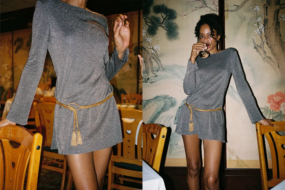 Shimmer Knit Elektra Dress - Espresso sold by Gil Rodriguez