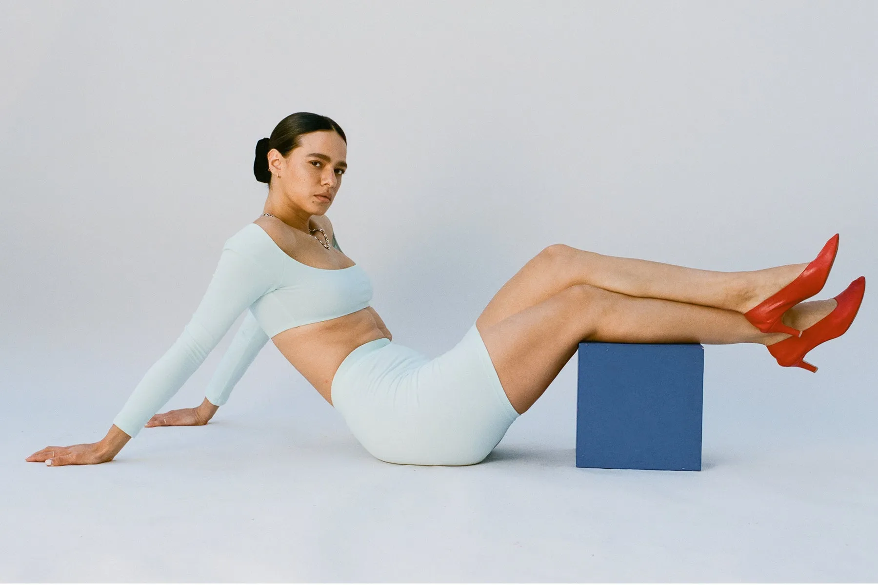 El Tigre Chiquito L/S Crop Top - Palest Mint sold by Gil Rodriguez product image thumbnail 3