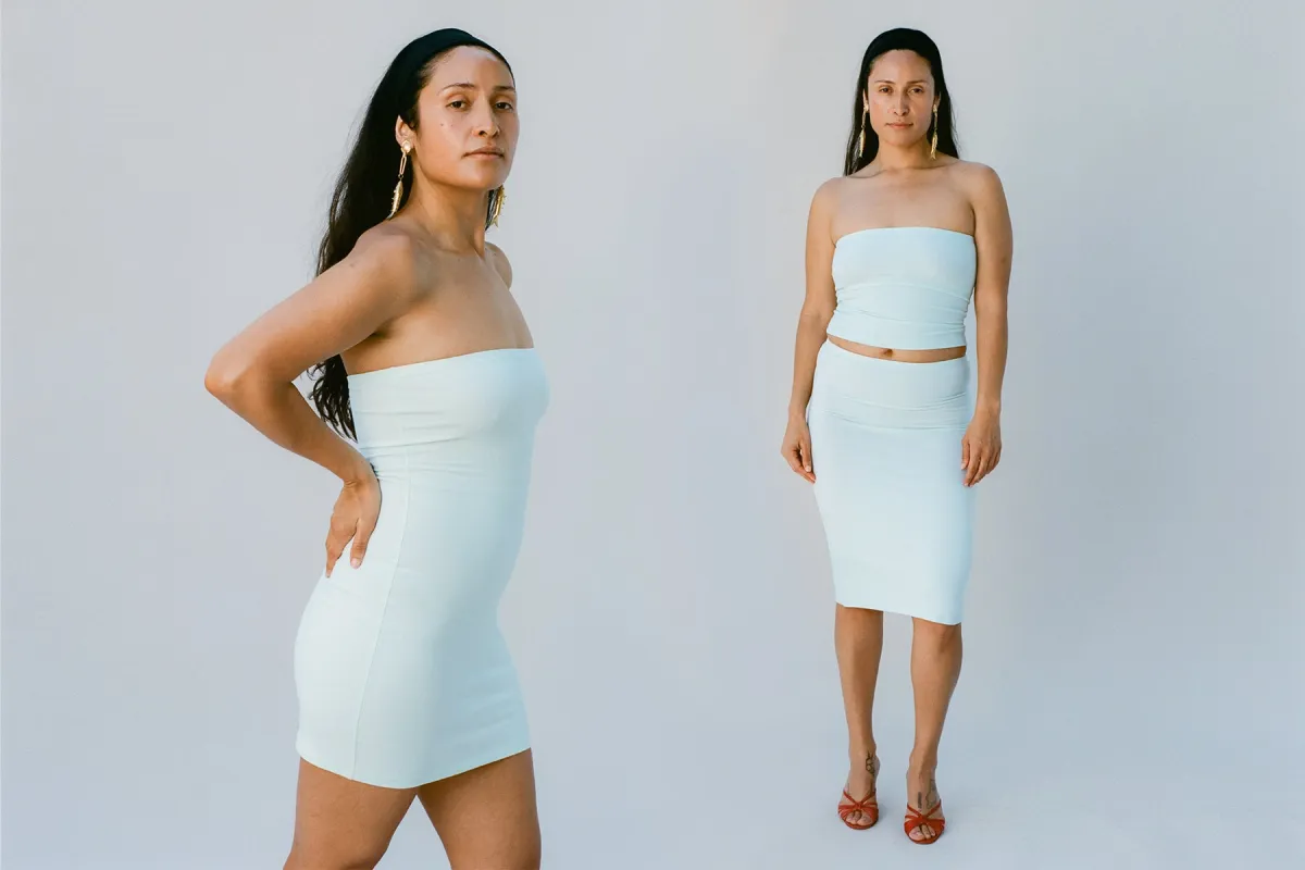 Tube Convertible Mini Dress - Palest Mint made by Gil Rodriguez