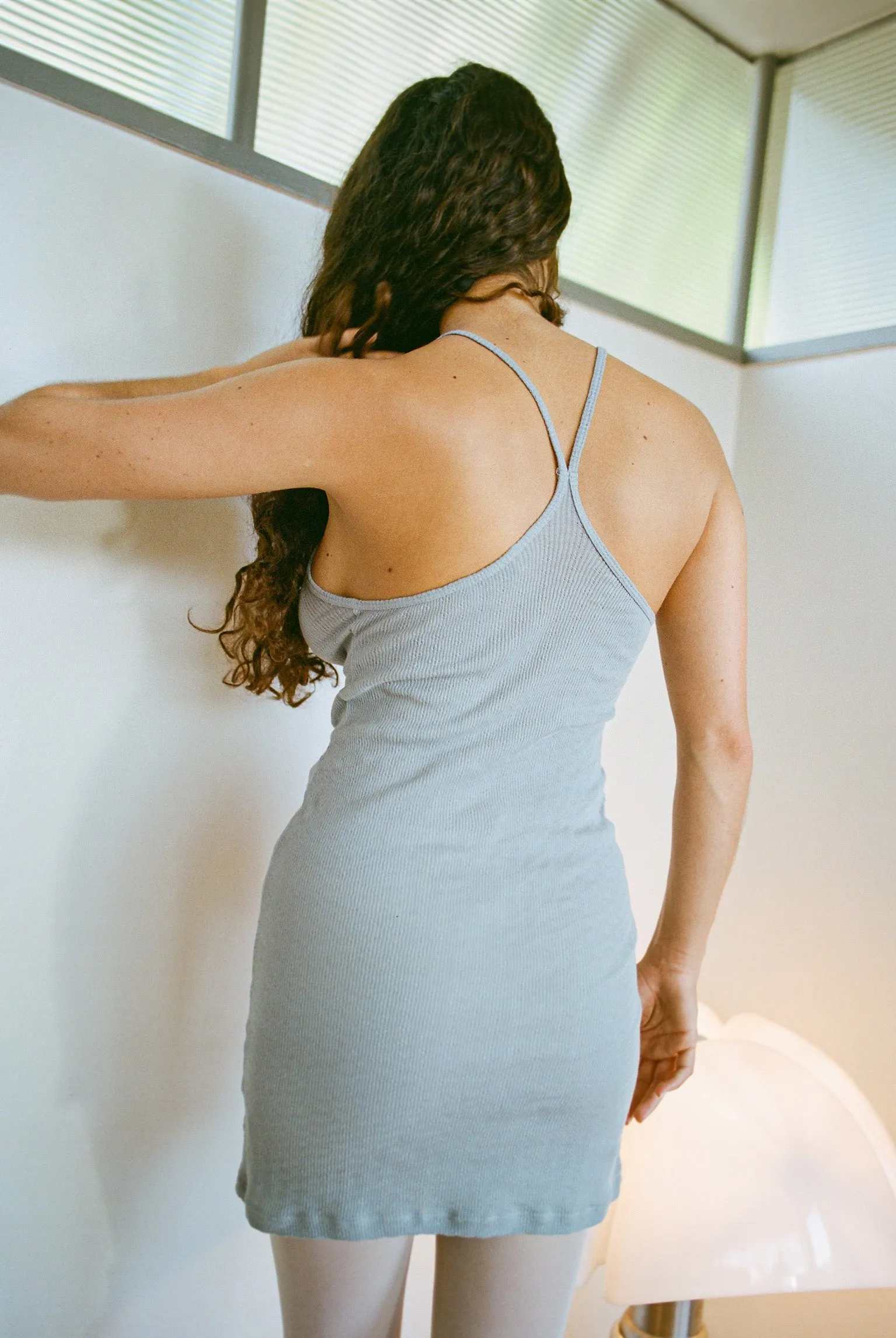 Pointelle Miro Mini Dress - Neutral Grey sold by Gil Rodriguez product image thumbnail 4