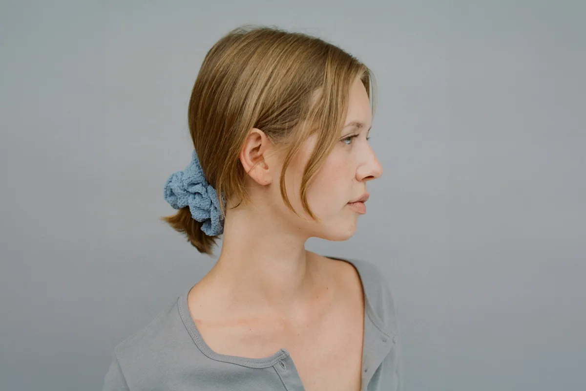 Crinkle Scrunchie - Misty Blue sold by Gil Rodriguez