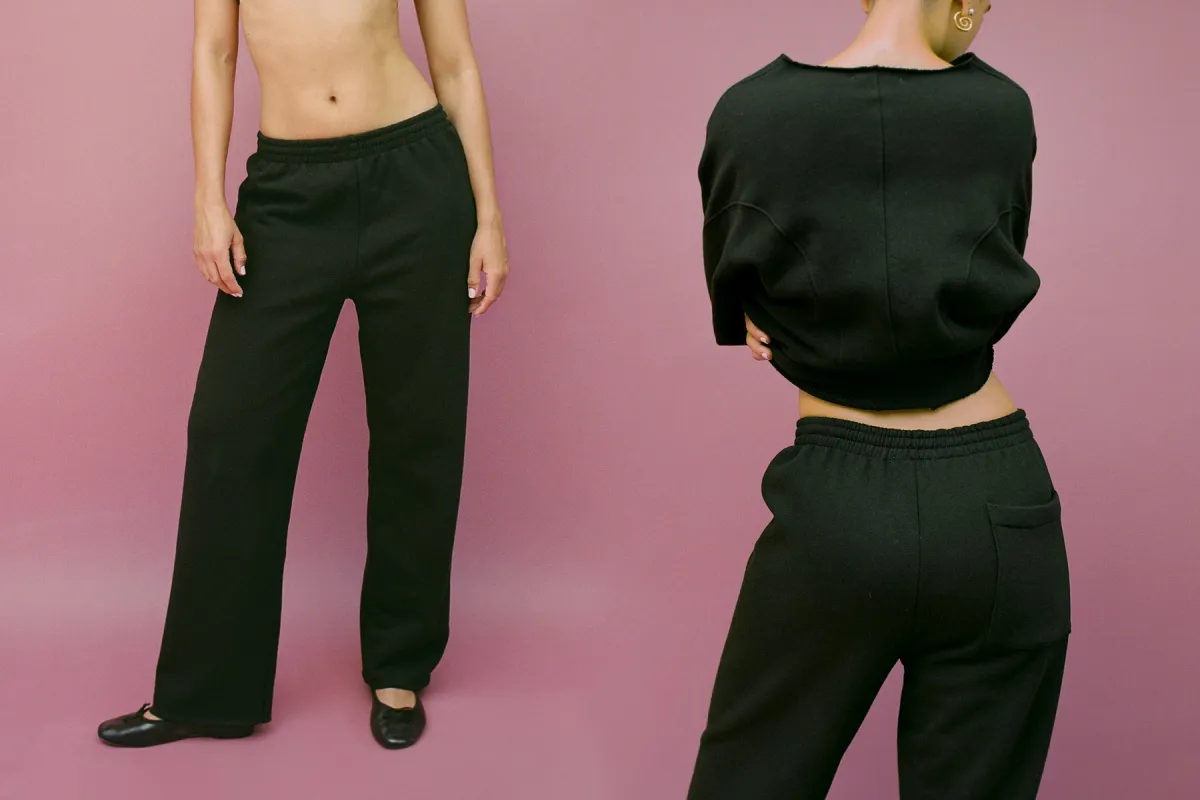 Heavy Fleece Sunday Pant - Black made by Gil Rodriguez