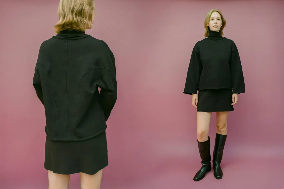 Heavy Fleece Dome Sweater - Black sold by Gil Rodriguez