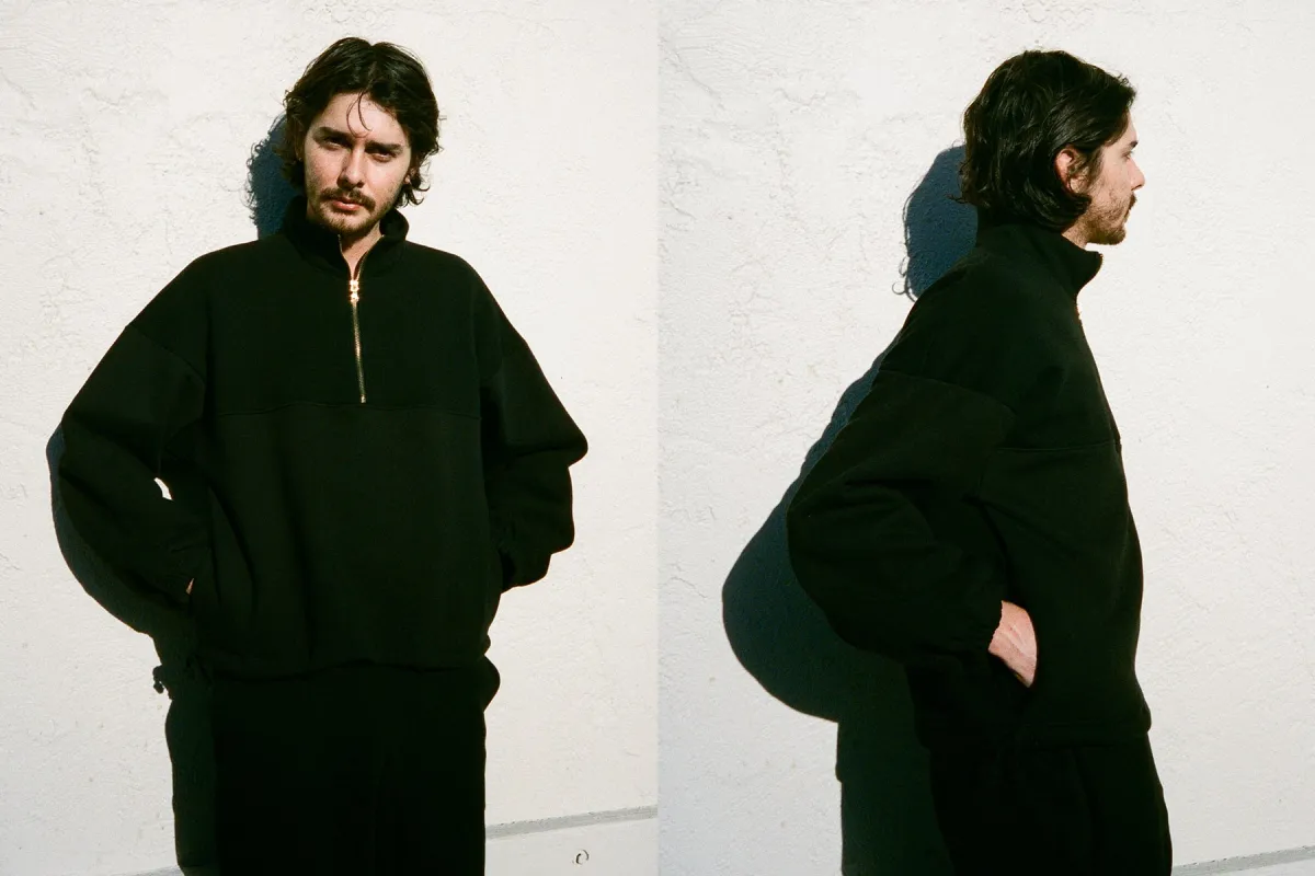 Dion Half-Zip Sweatshirt - Black (2nd Quality) sold by Gil Rodriguez