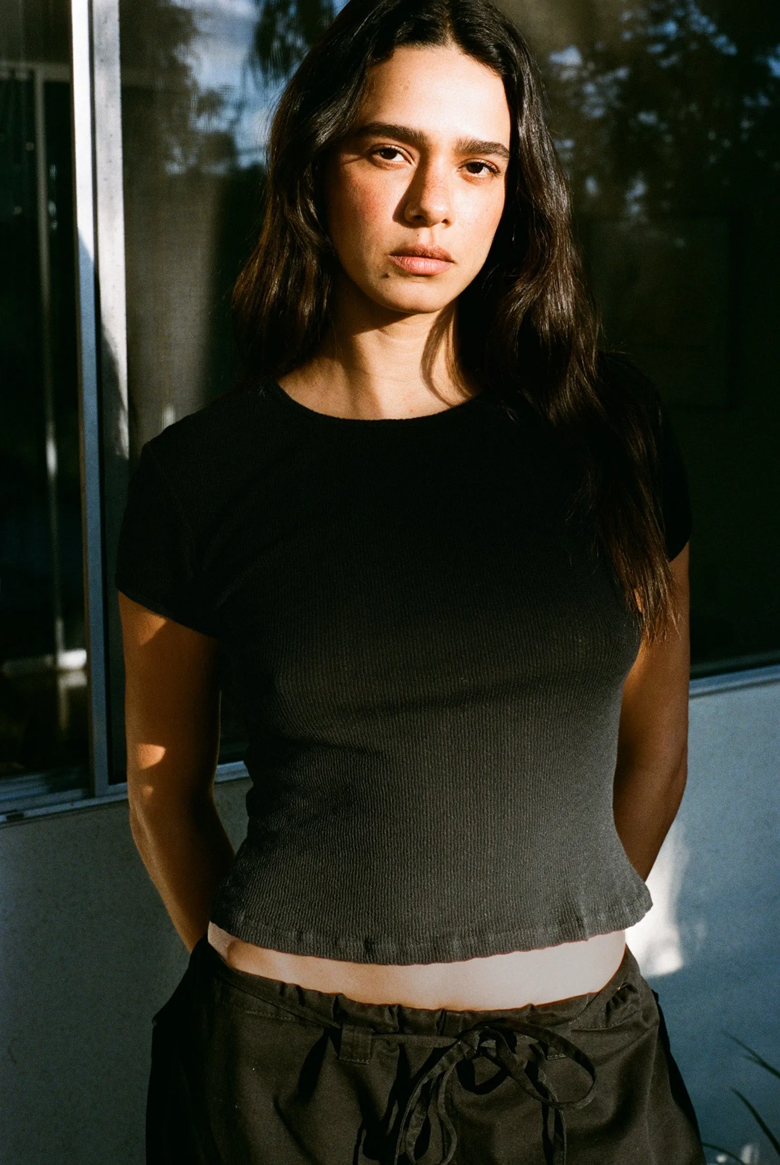 Pointelle Perla Tee - Black sold by Gil Rodriguez product image thumbnail 3