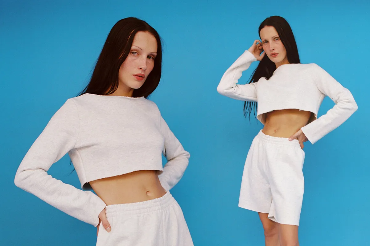 Joanna Crop Sweatshirt - Ash Grey made by Gil Rodriguez