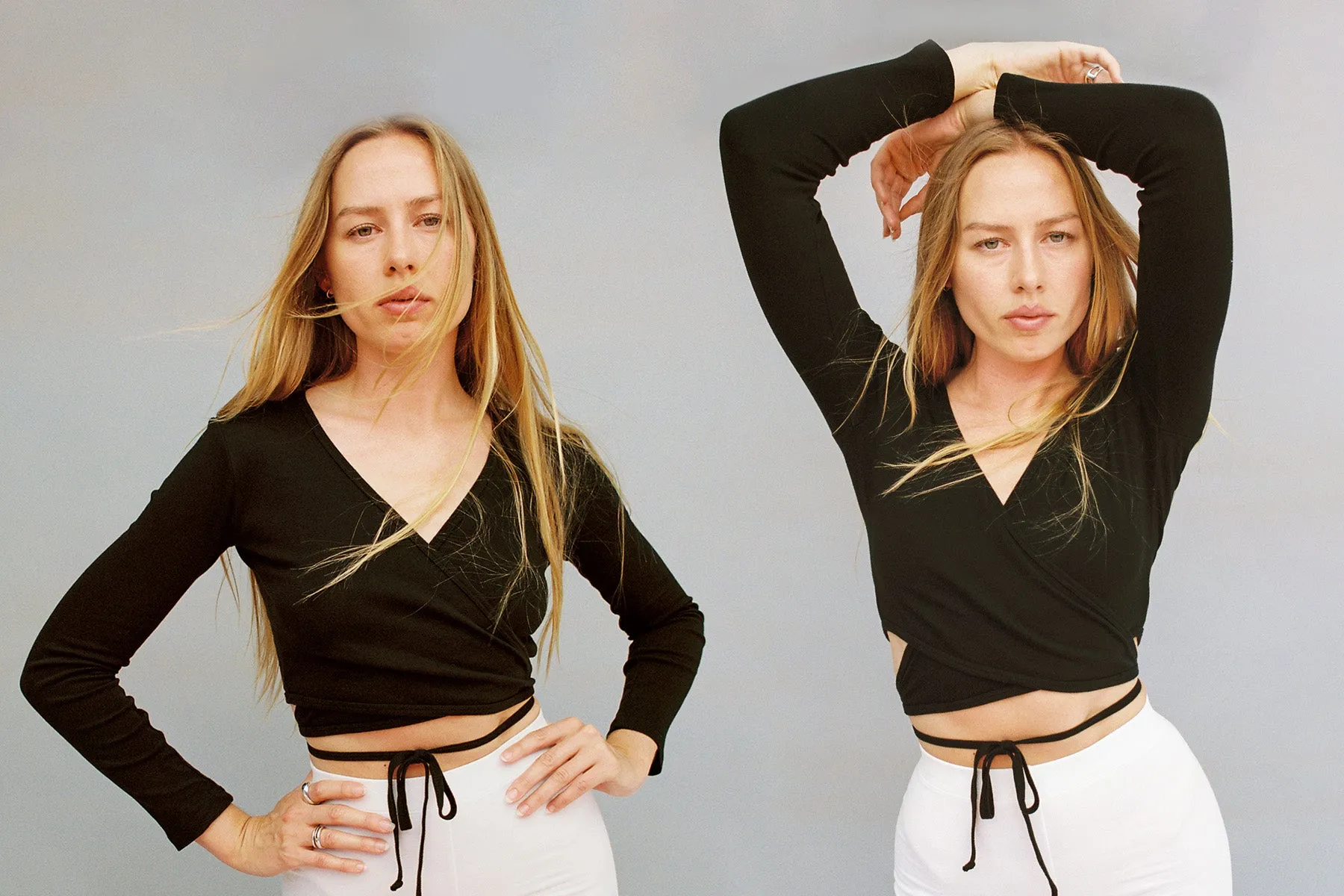 Sarita Wrap Top - Black sold by Gil Rodriguez product image thumbnail 2