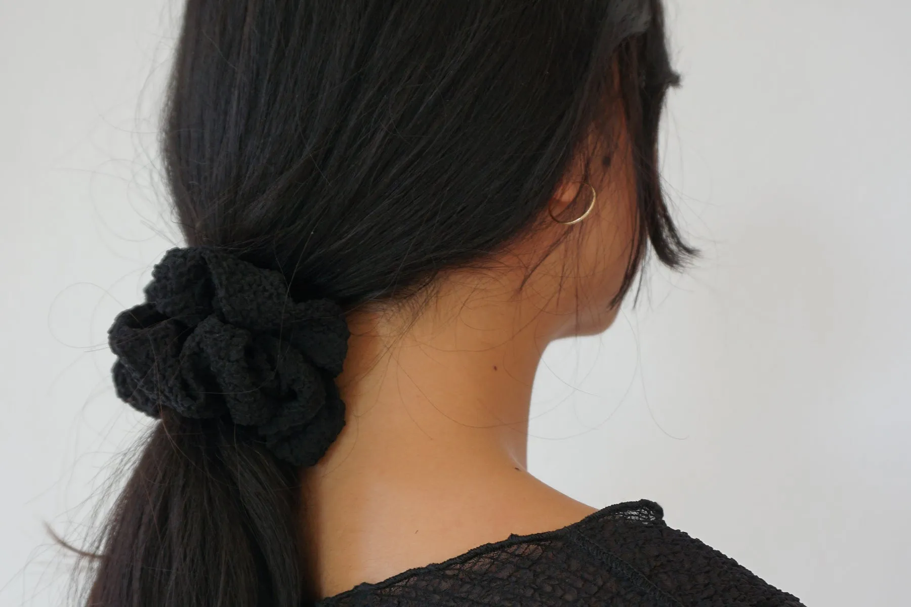 Crinkle Scrunchie - Black sold by Gil Rodriguez