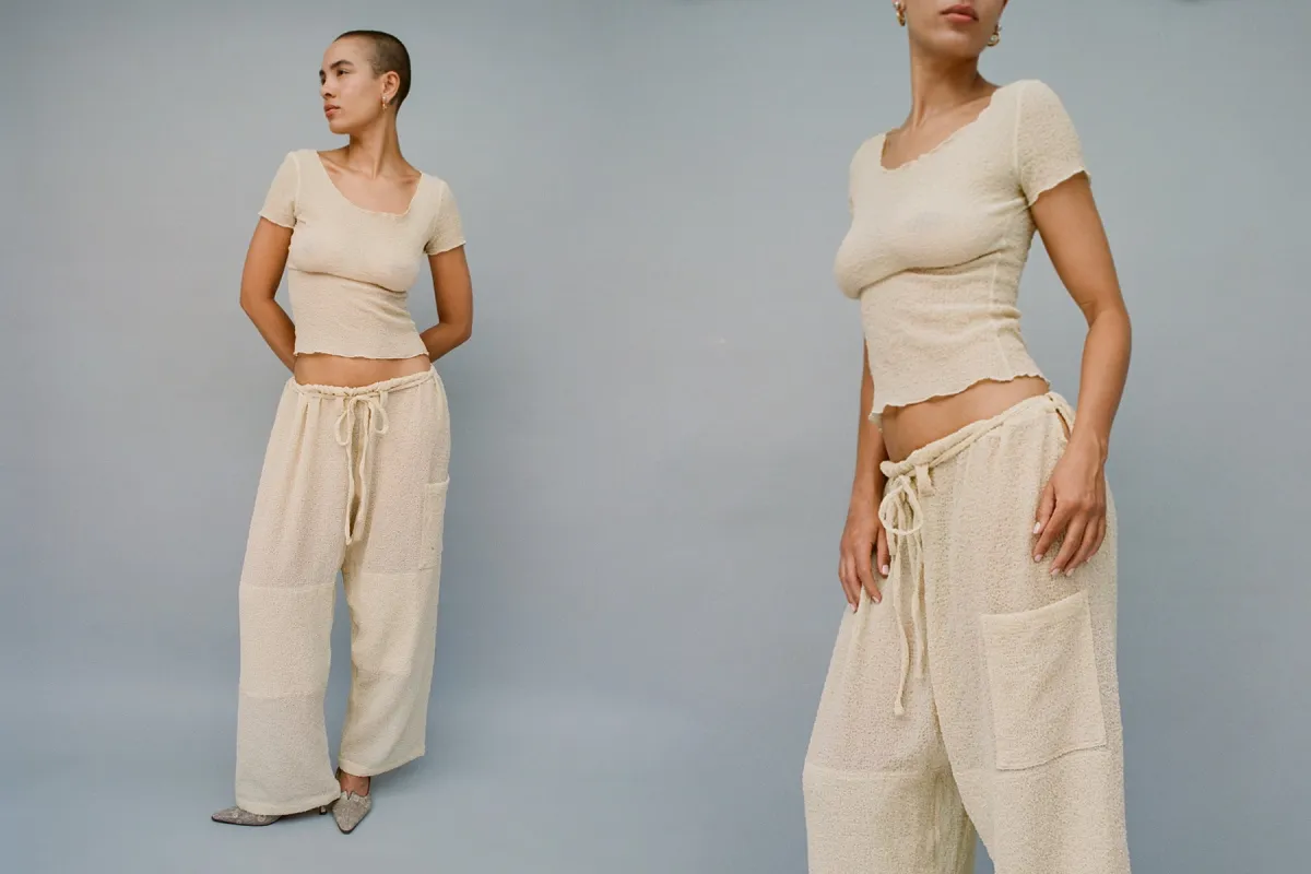 Crinkle Lou Pant - Dune made by Gil Rodriguez