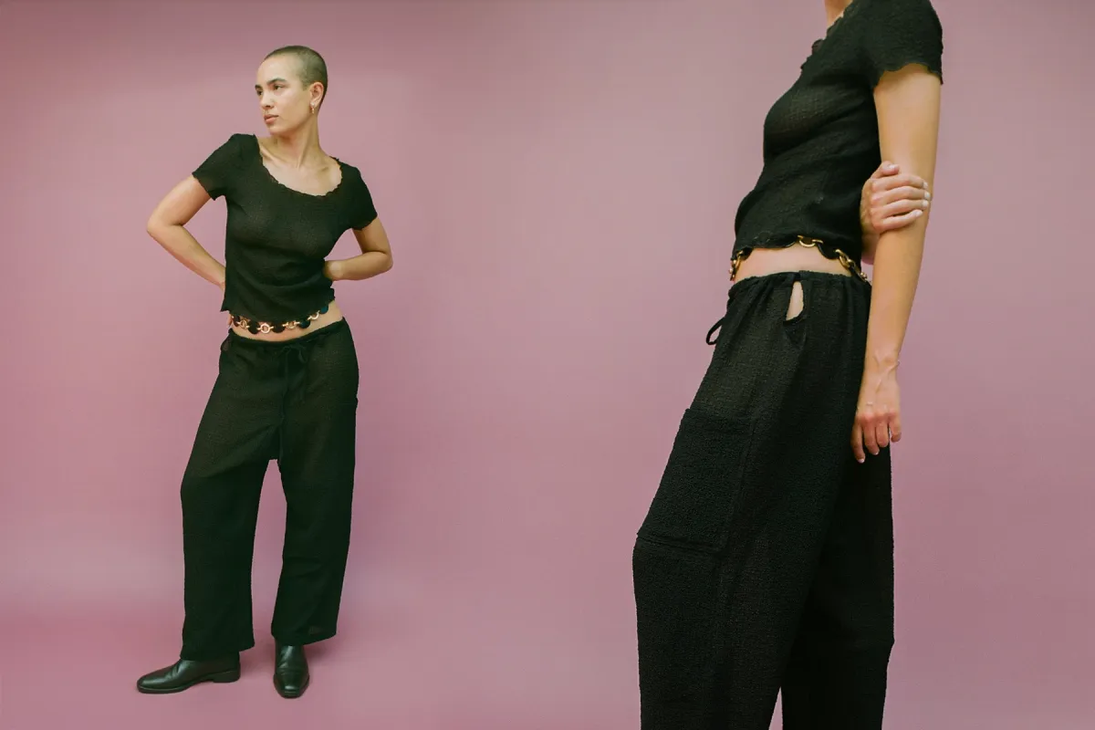 Crinkle Lou Pant - Black sold by Gil Rodriguez