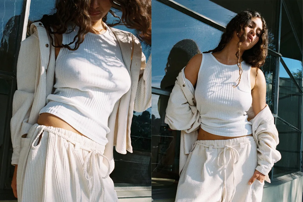 Variated Rib Unisex Tank - White made by Gil Rodriguez