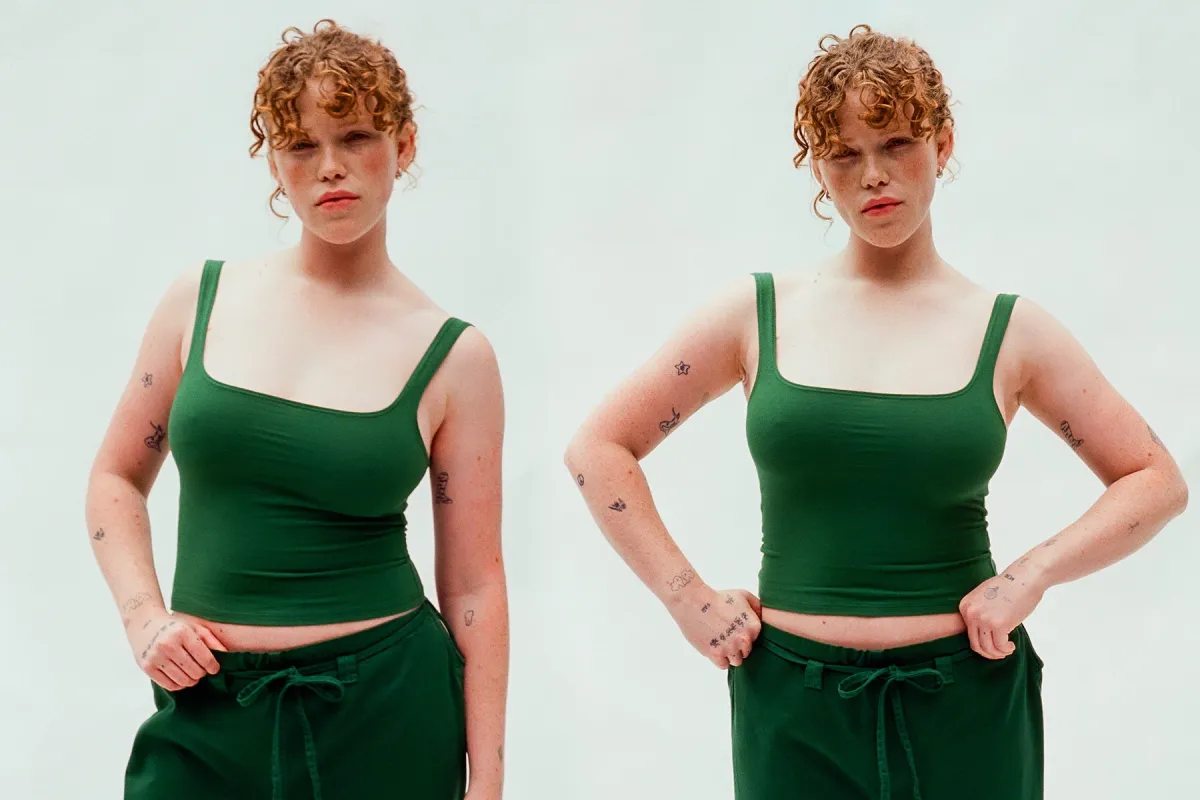 Matisse Scooped Tank - Emerald sold by Gil Rodriguez