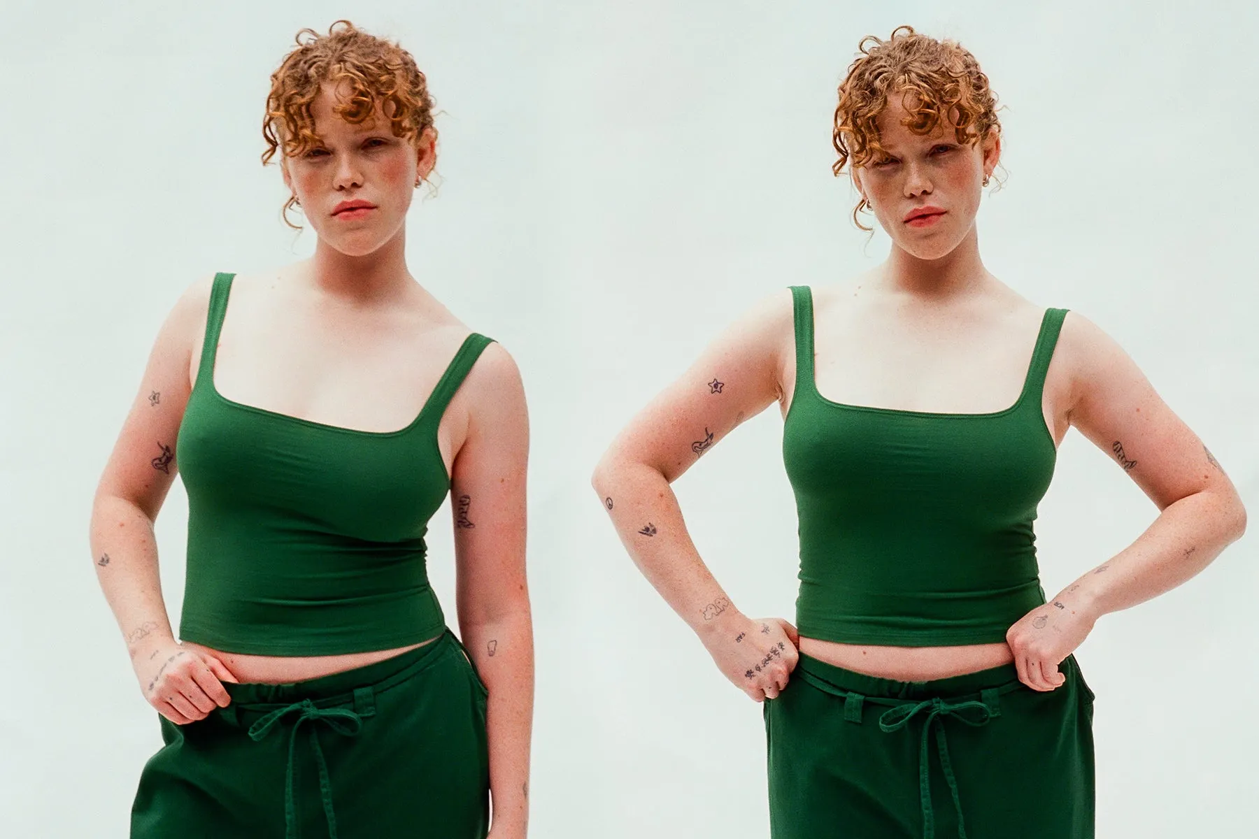 Matisse Scooped Tank - Emerald sold by Gil Rodriguez