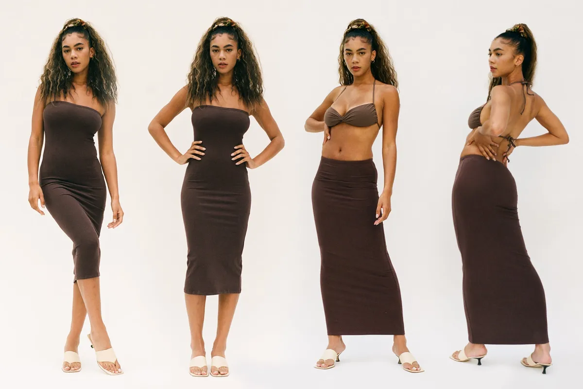 Tube Convertible Midi Dress - Chocolate made by Gil Rodriguez