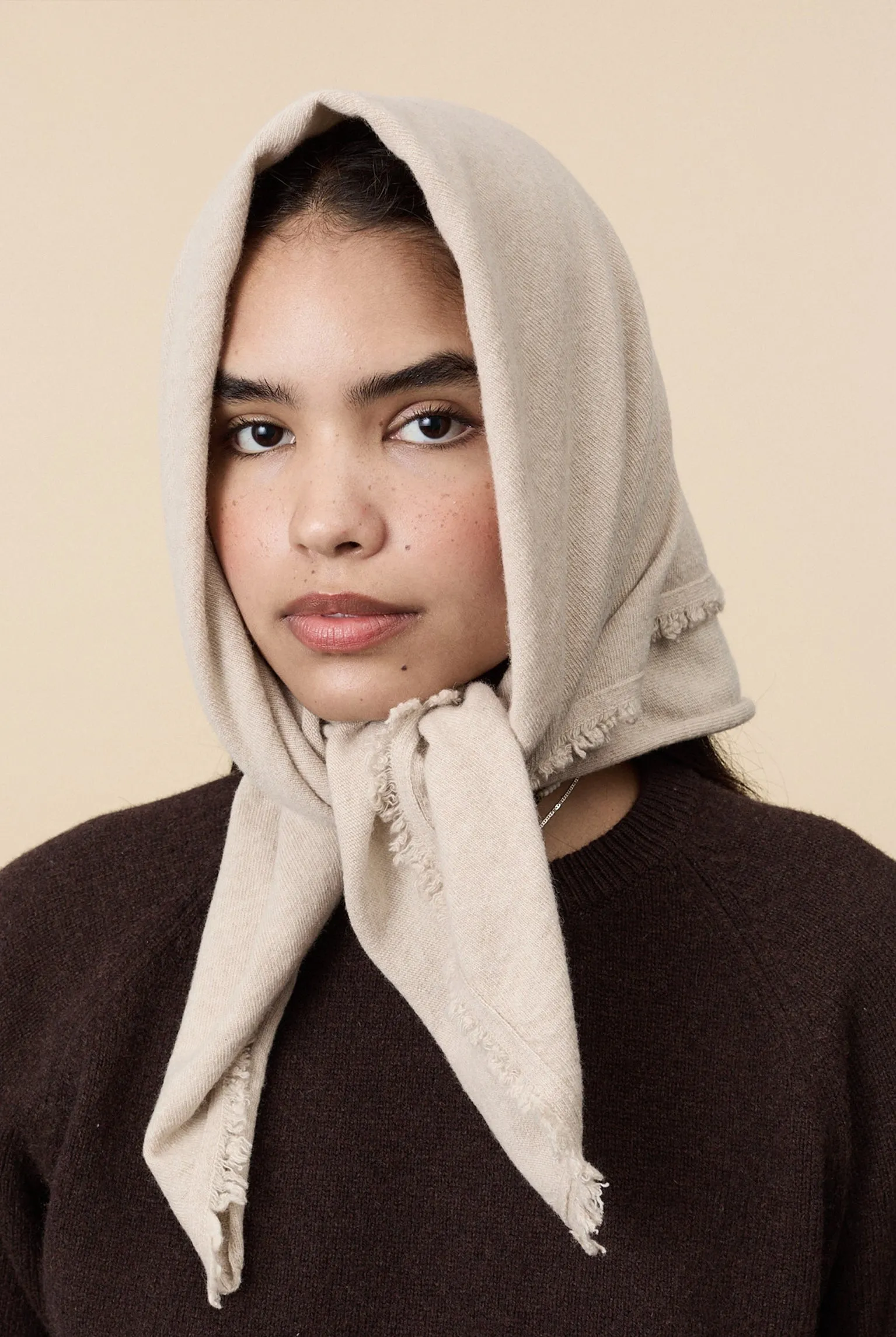 Tricot x Gil Rodriguez Cashmere Bandana - Wheat sold by Gil Rodriguez product image thumbnail 4