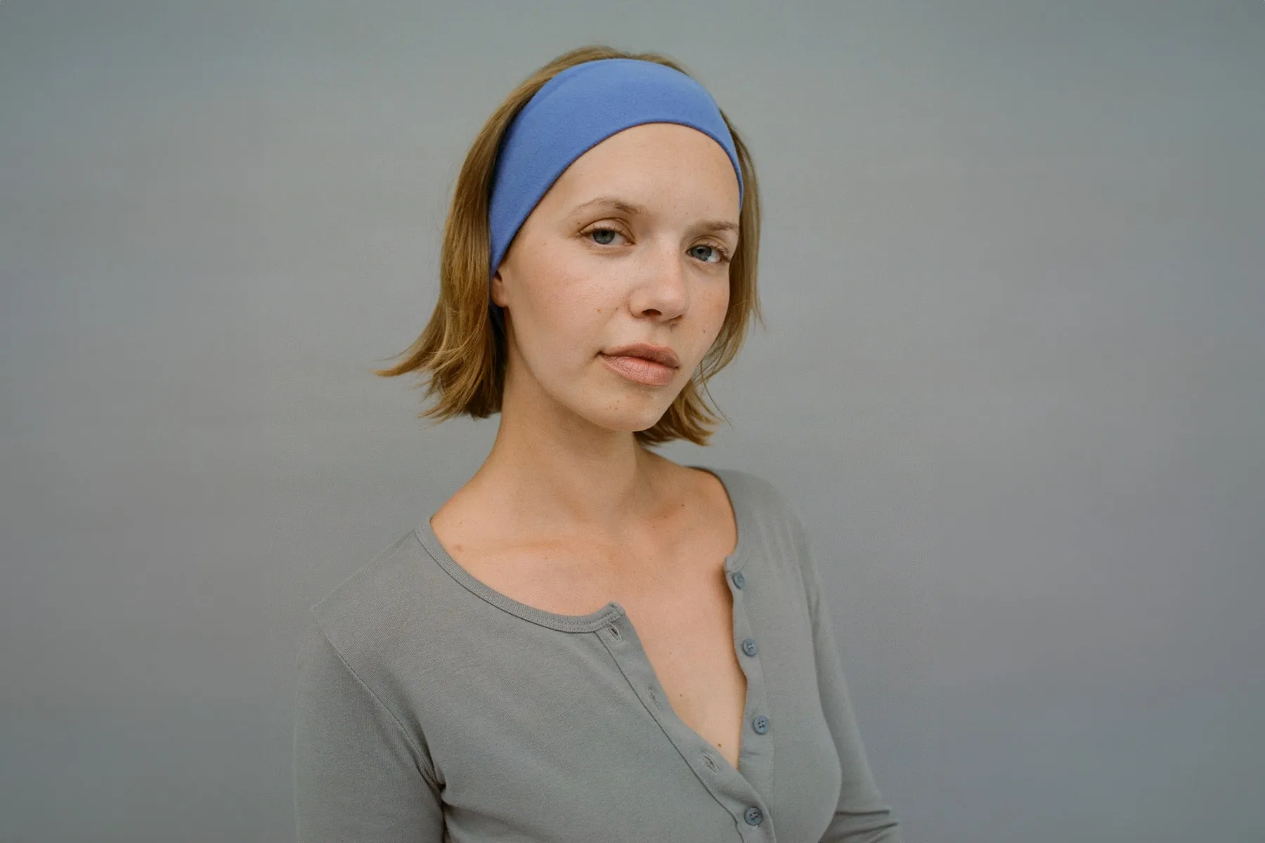 Stretch Headband -Violet Blue sold by Gil Rodriguez