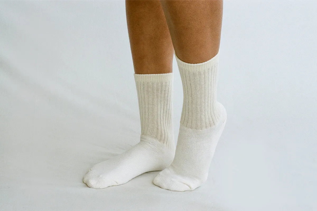 Organic Threads Crew Socks (3 Pack) - Cream sold by Gil Rodriguez