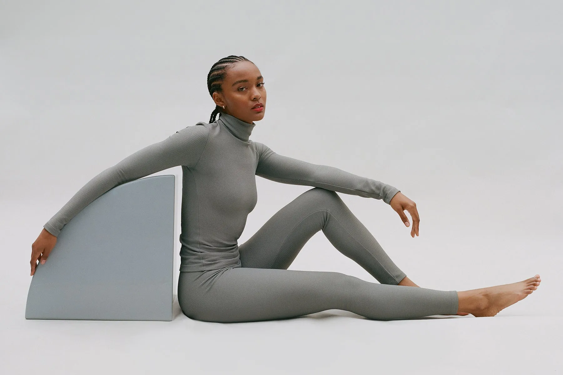 Pris Thermal Mock Neck Top - Slate sold by Gil Rodriguez product image thumbnail 4