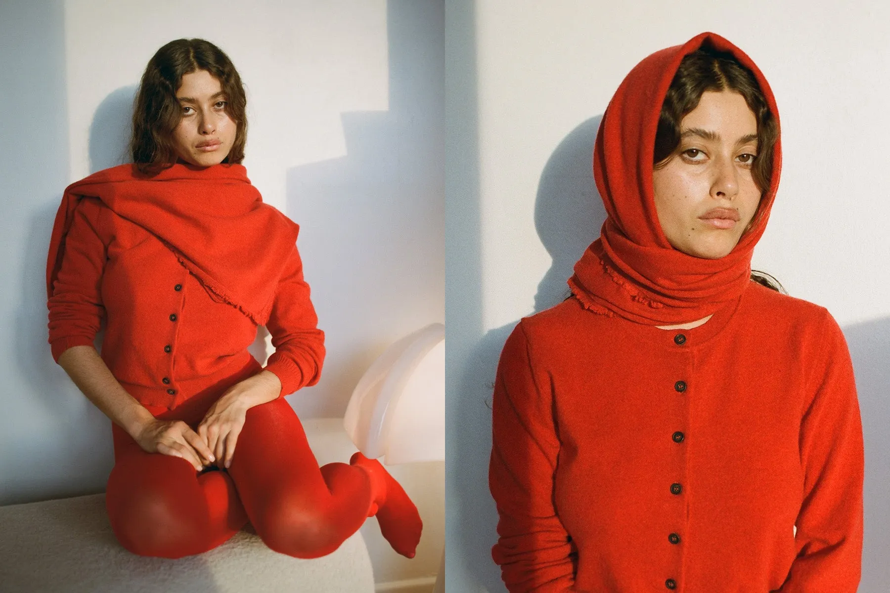 Tricot x Gil Rodriguez Cashmere Bandana - Red sold by Gil Rodriguez