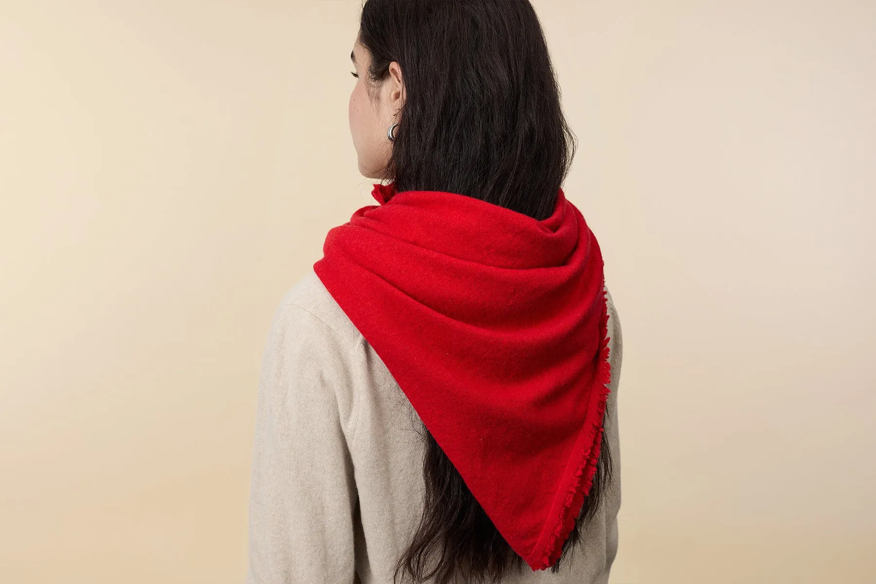 Tricot x Gil Rodriguez Cashmere Bandana - Red sold by Gil Rodriguez product image thumbnail 2