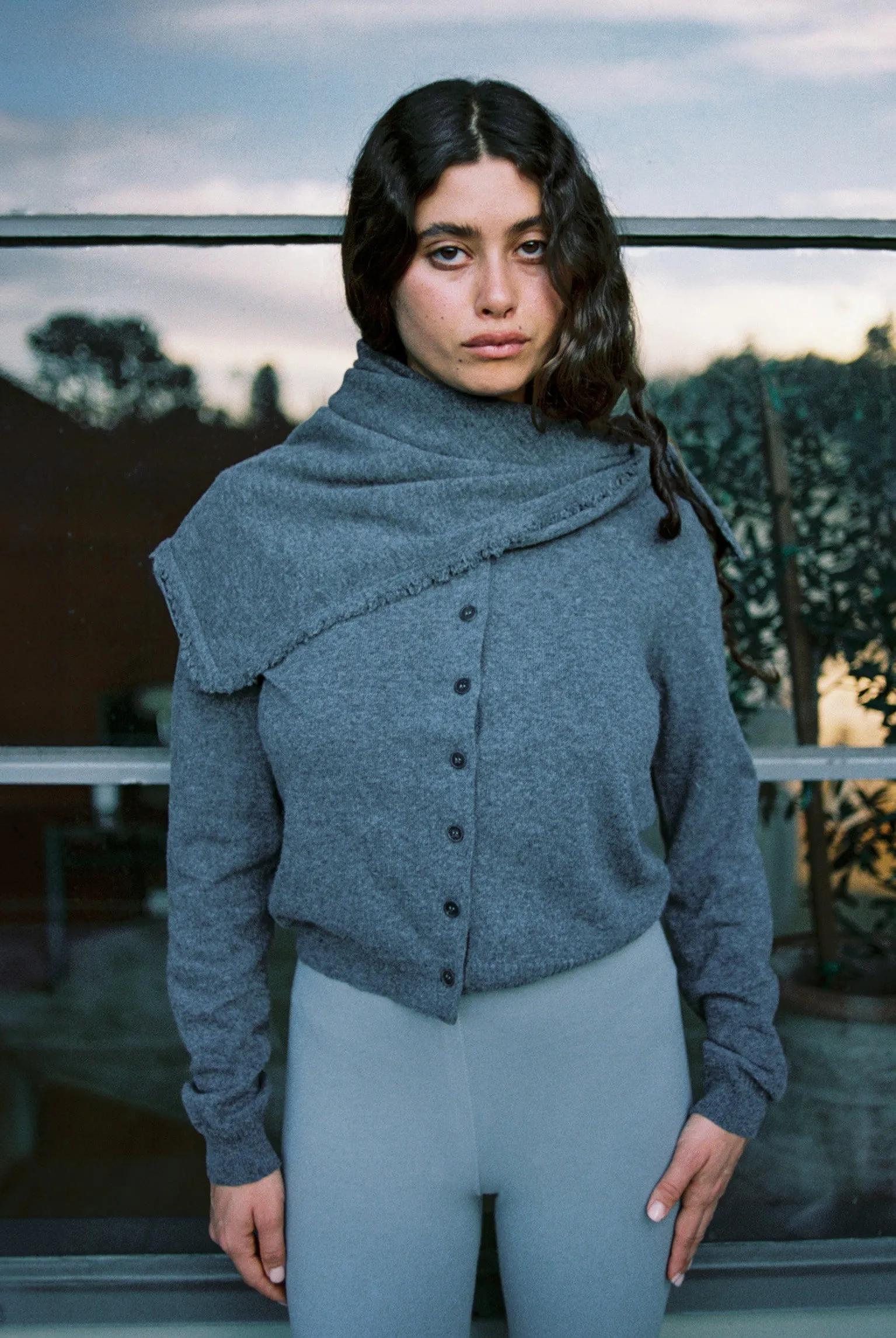 Tricot x Gil Rodriguez Cashmere Bandana - Charcoal sold by Gil Rodriguez product image thumbnail 5