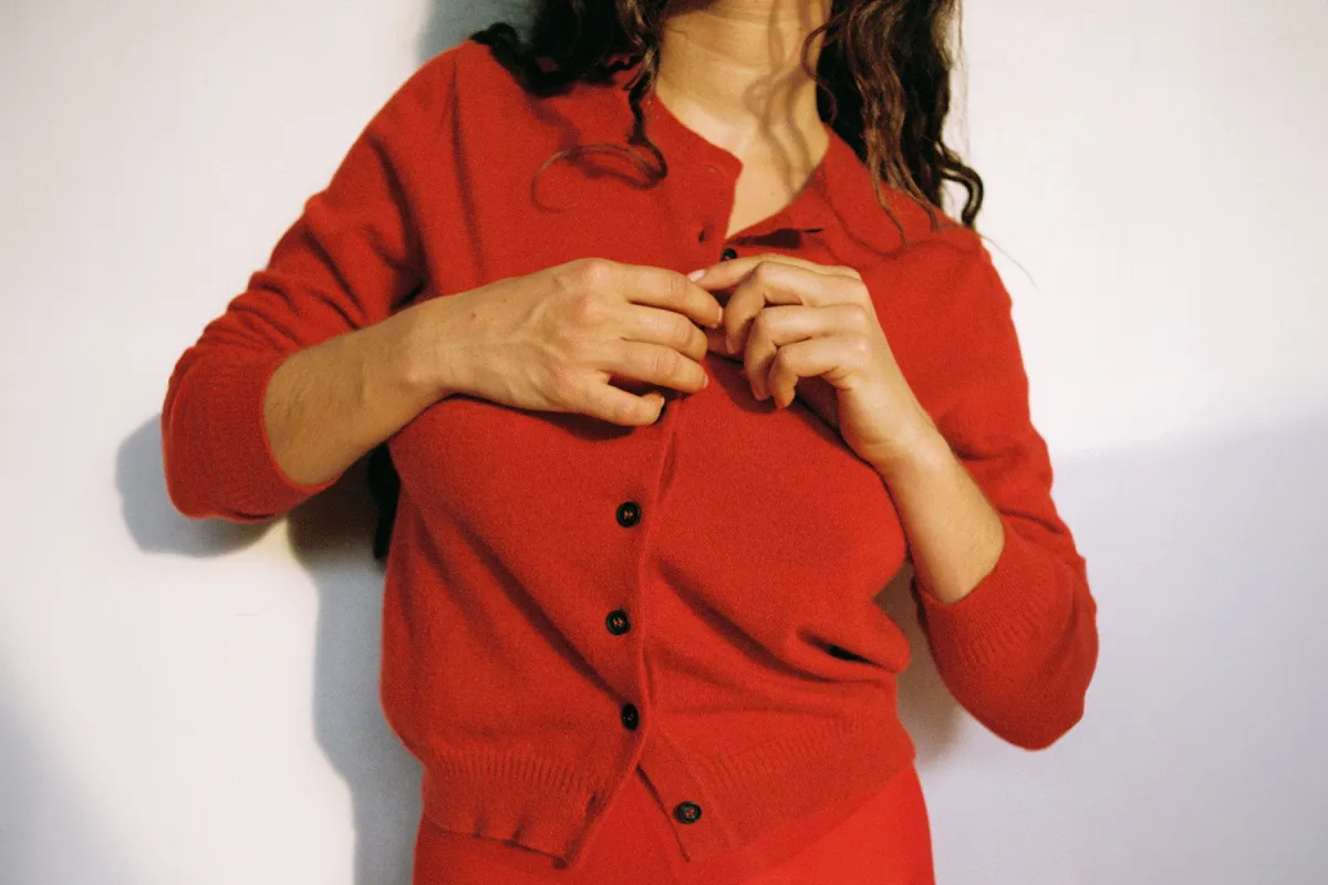 Tricot x Gil Rodriguez Cashmere Cardigan - Red made by Gil Rodriguez