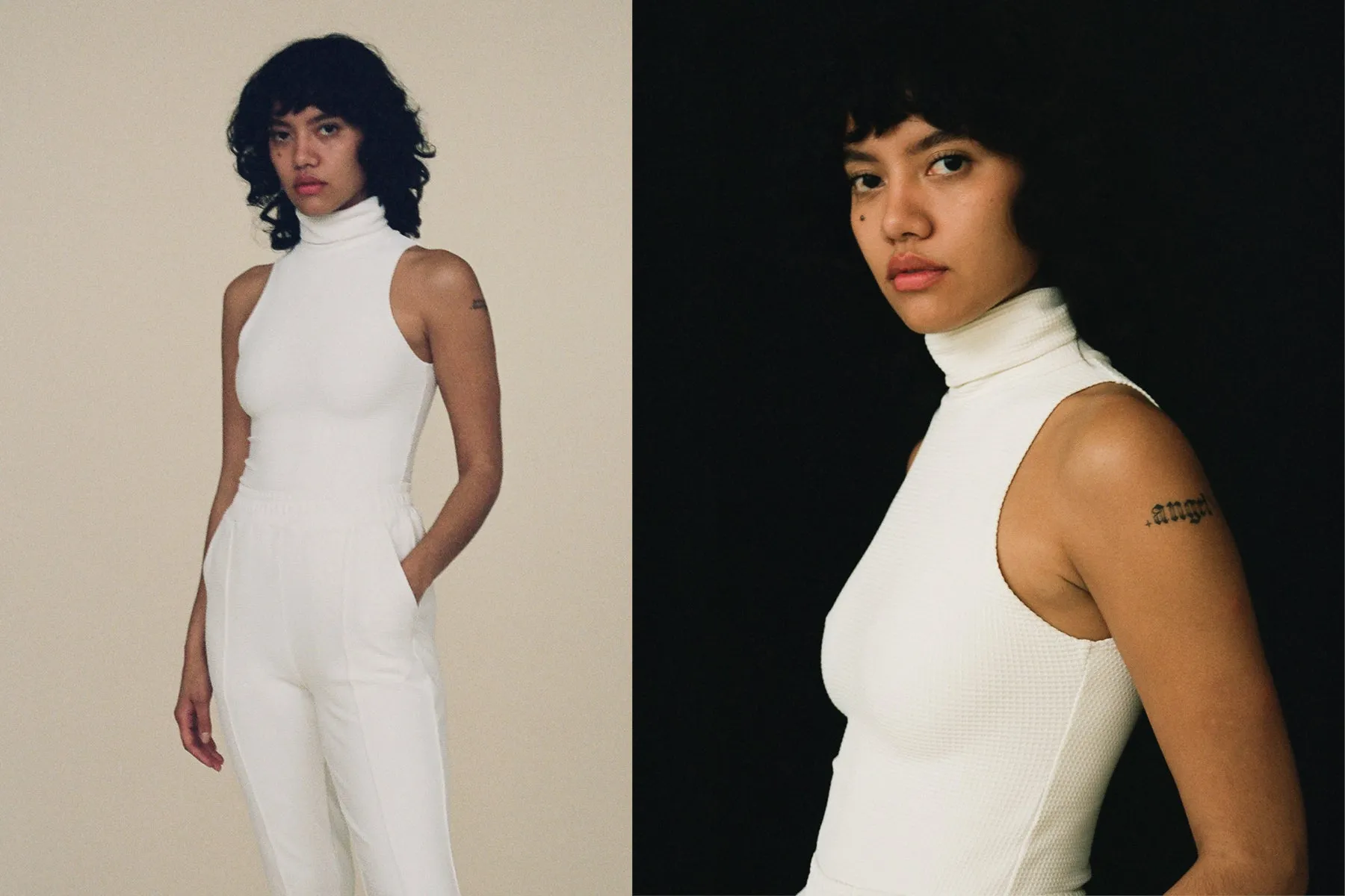 Collette Thermal Sleeveless Turtleneck - Natural (2nd Quality) sold by Gil Rodriguez