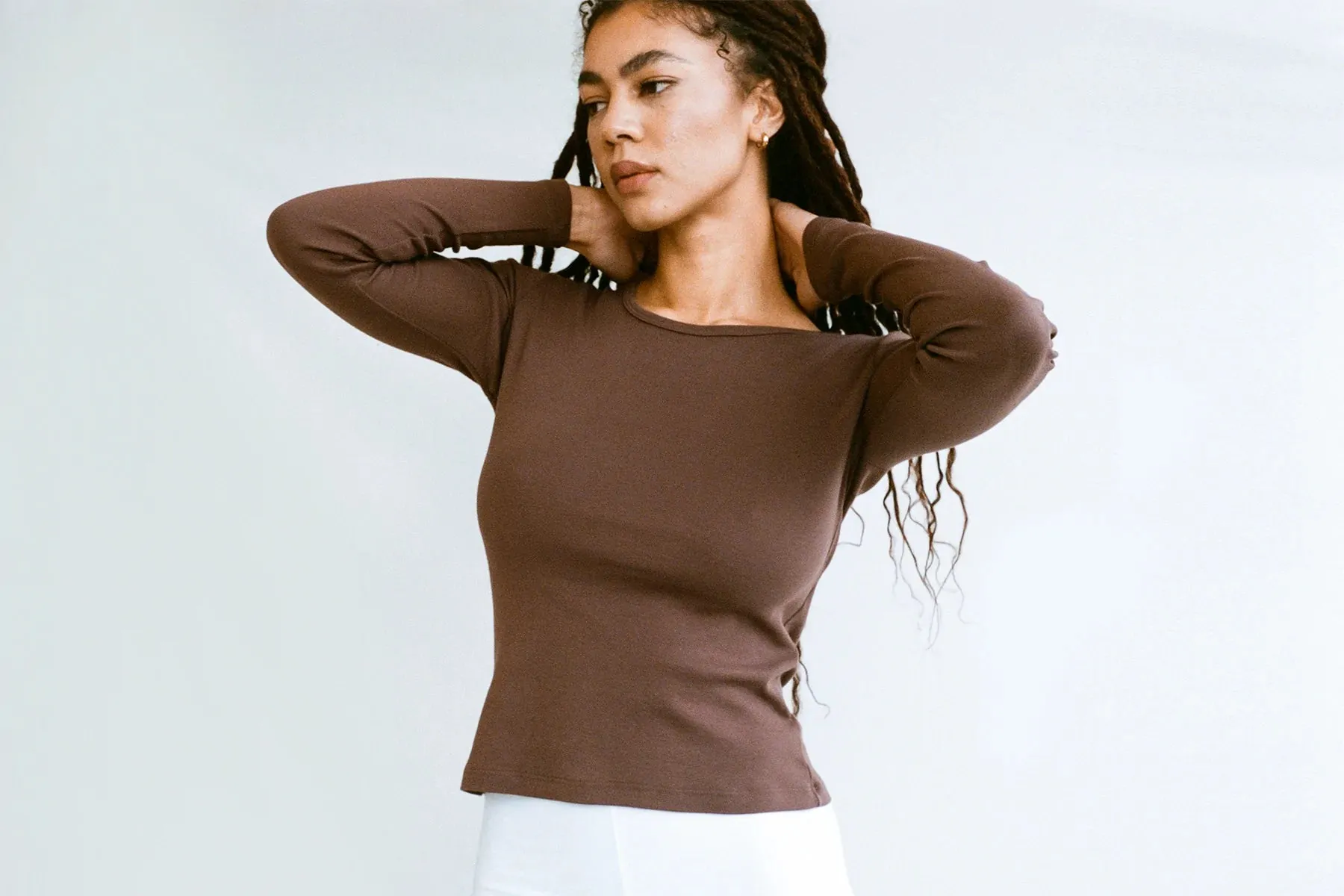 Long Sleeve Bellevue Tee - Chocolate (2nd Quality) sold by Gil Rodriguez product image thumbnail 2