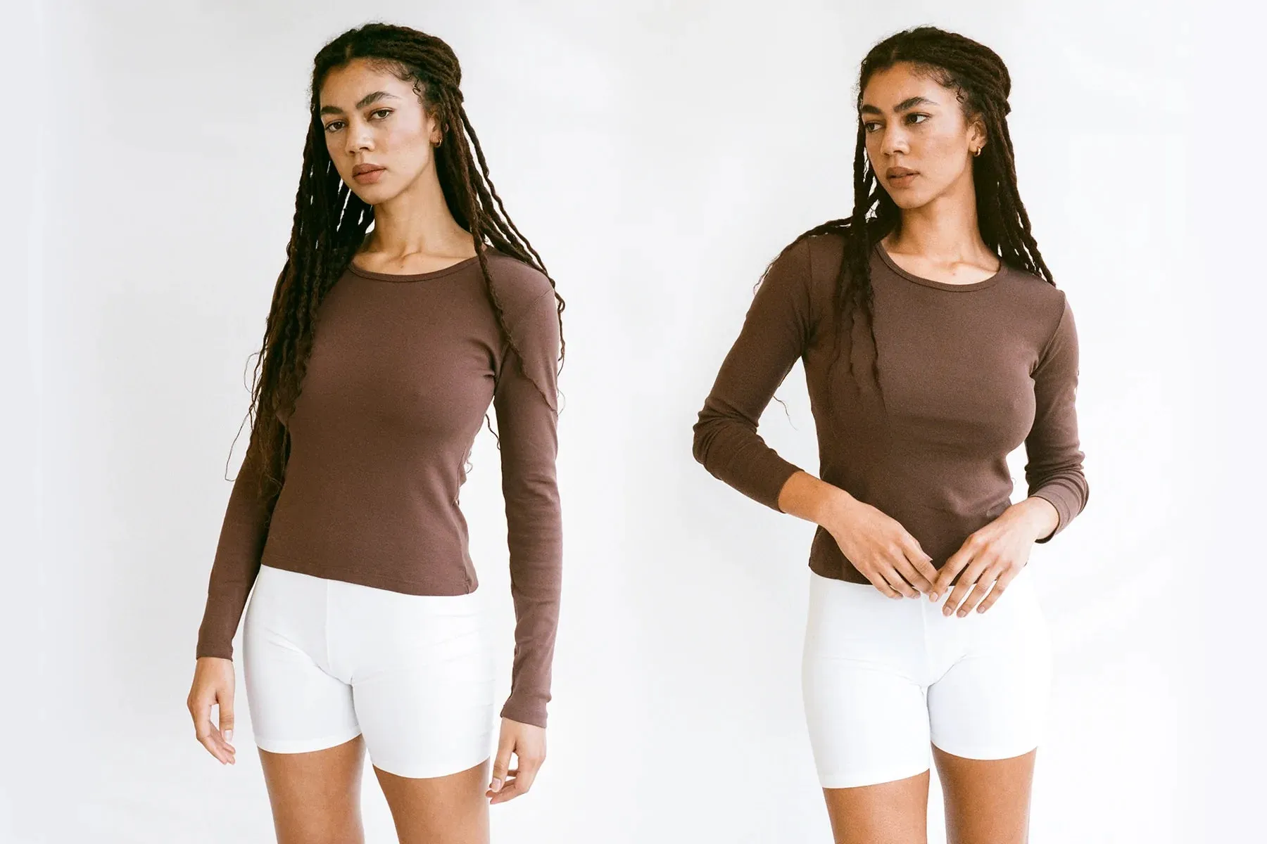 Long Sleeve Bellevue Tee - Chocolate (2nd Quality) sold by Gil Rodriguez