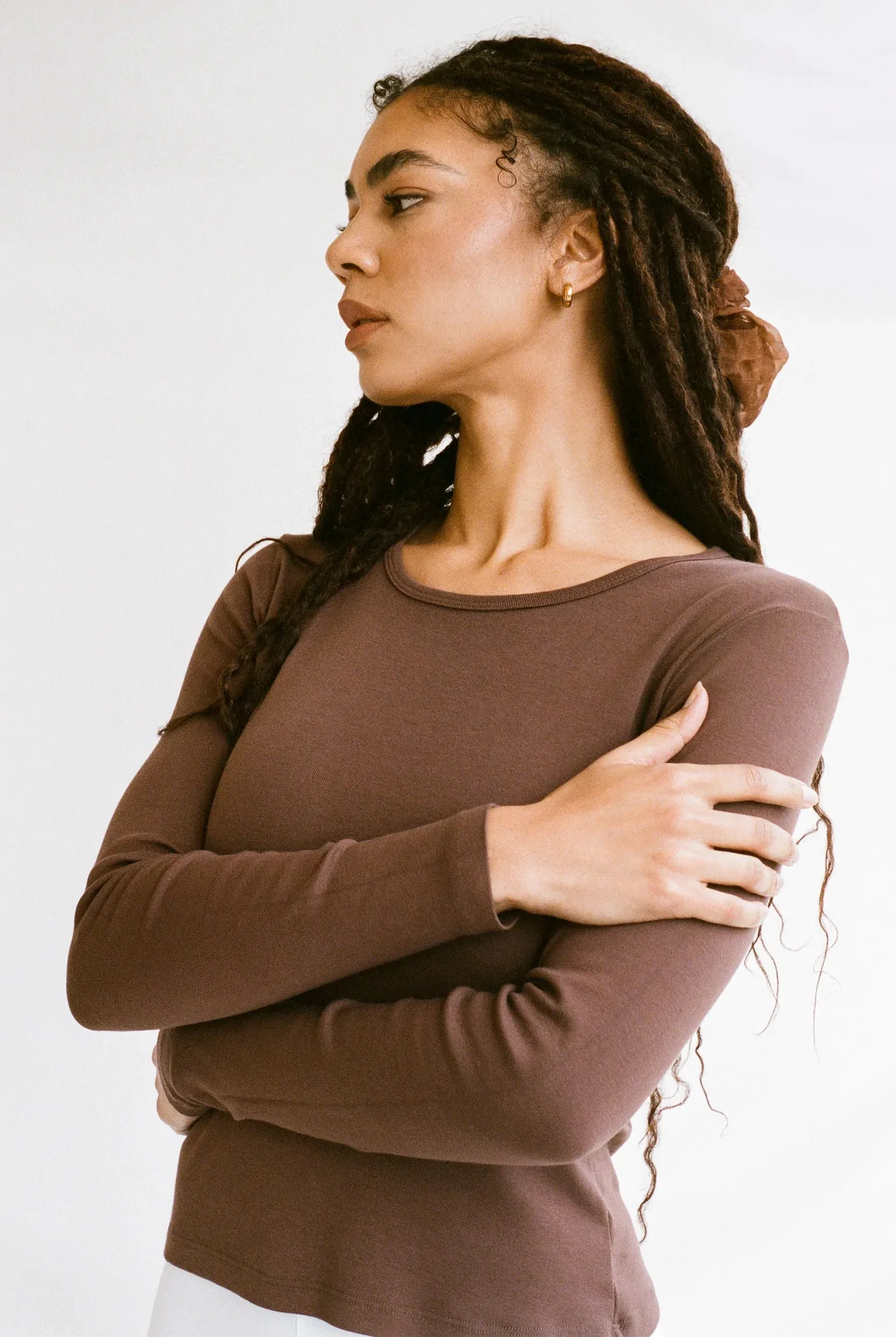 Long Sleeve Bellevue Tee - Chocolate (2nd Quality) sold by Gil Rodriguez product image thumbnail 5