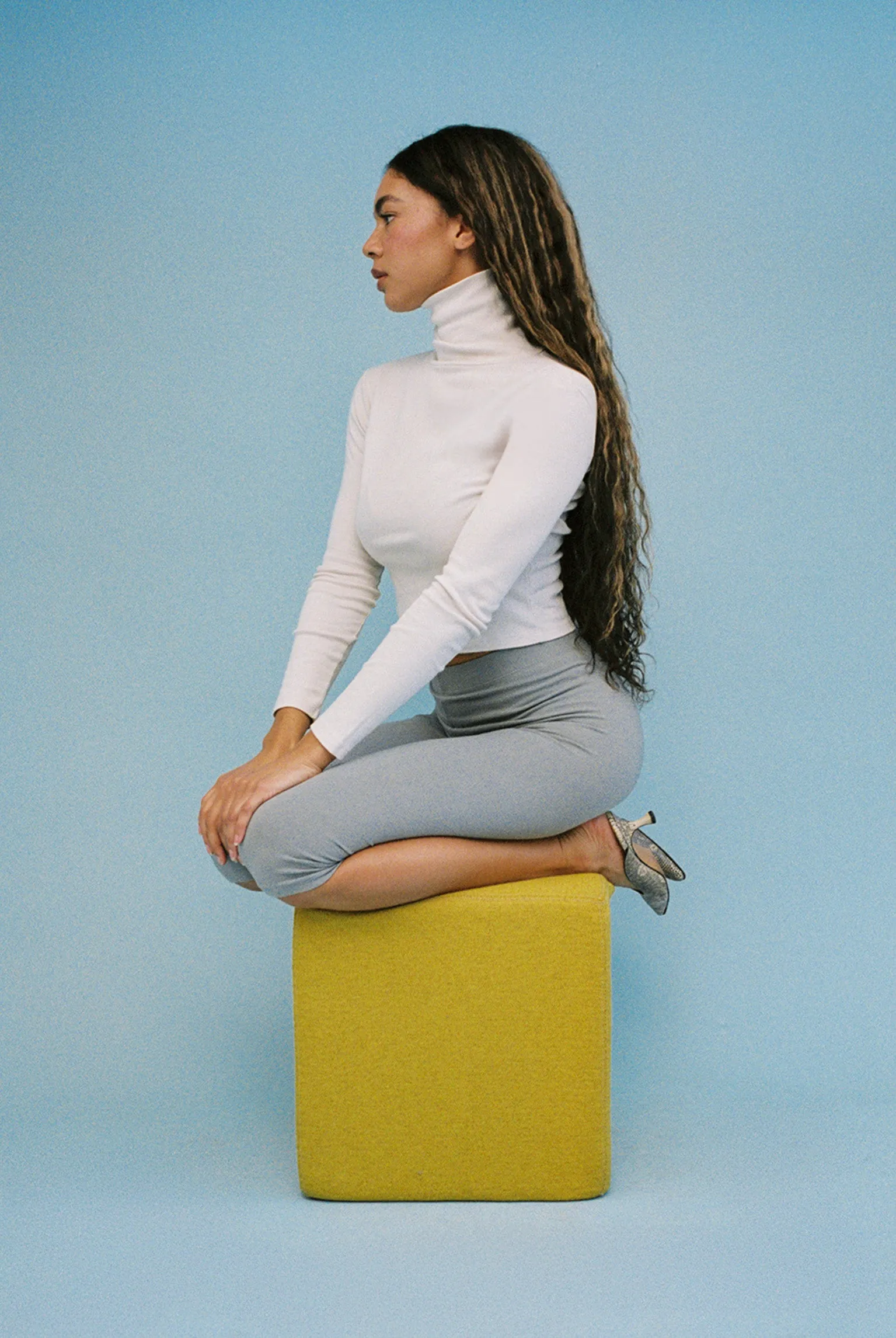 Turtleneck L/S Bellevue Tee - Birch (2nd Quality) sold by Gil Rodriguez product image thumbnail 3