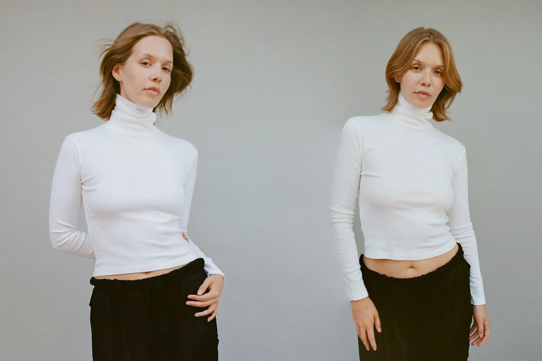 Turtleneck L/S Bellevue Tee - White (2nd Quality) sold by Gil Rodriguez