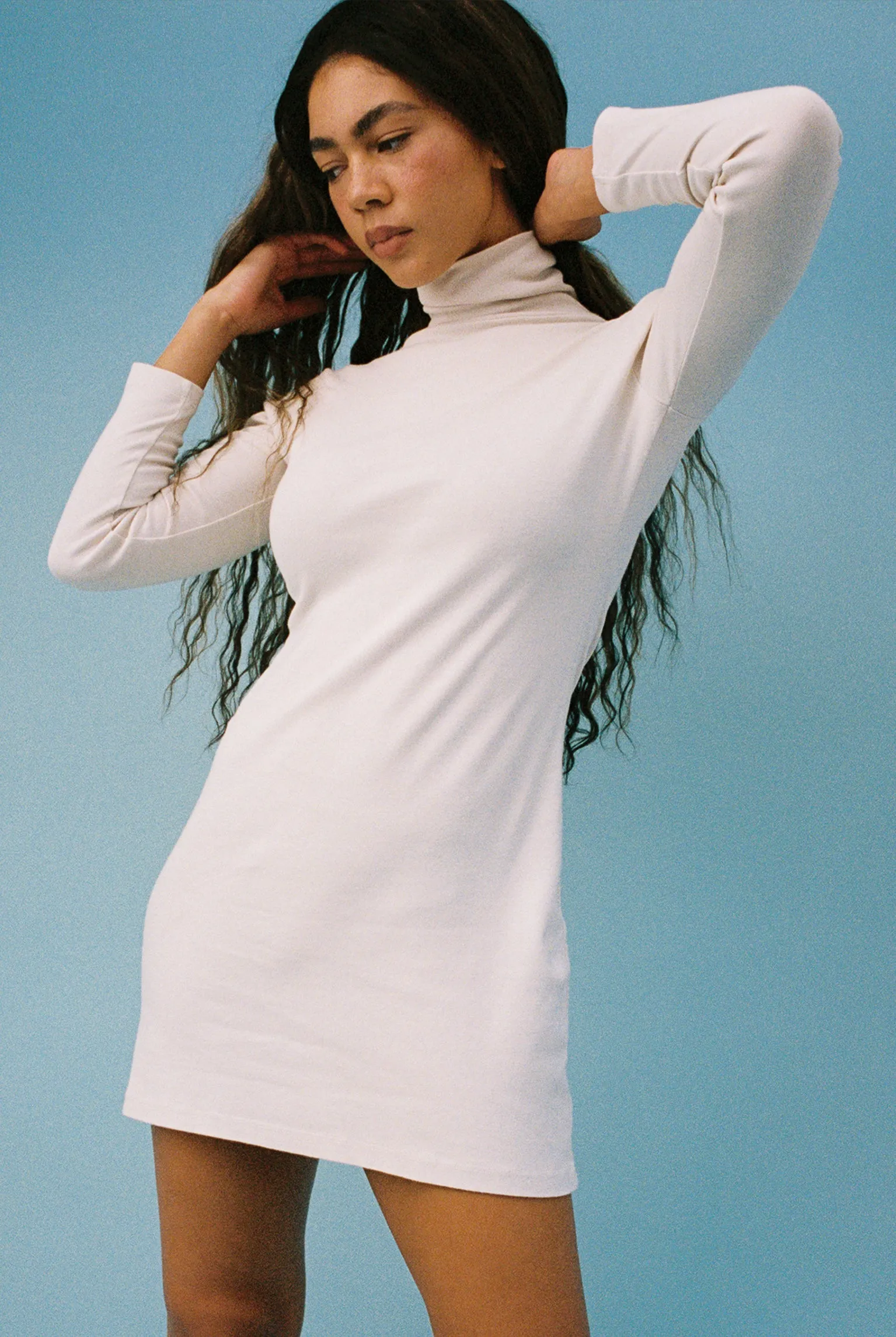 Turtleneck L/S Bellevue Mini Dress - Birch sold by Gil Rodriguez product image thumbnail 5