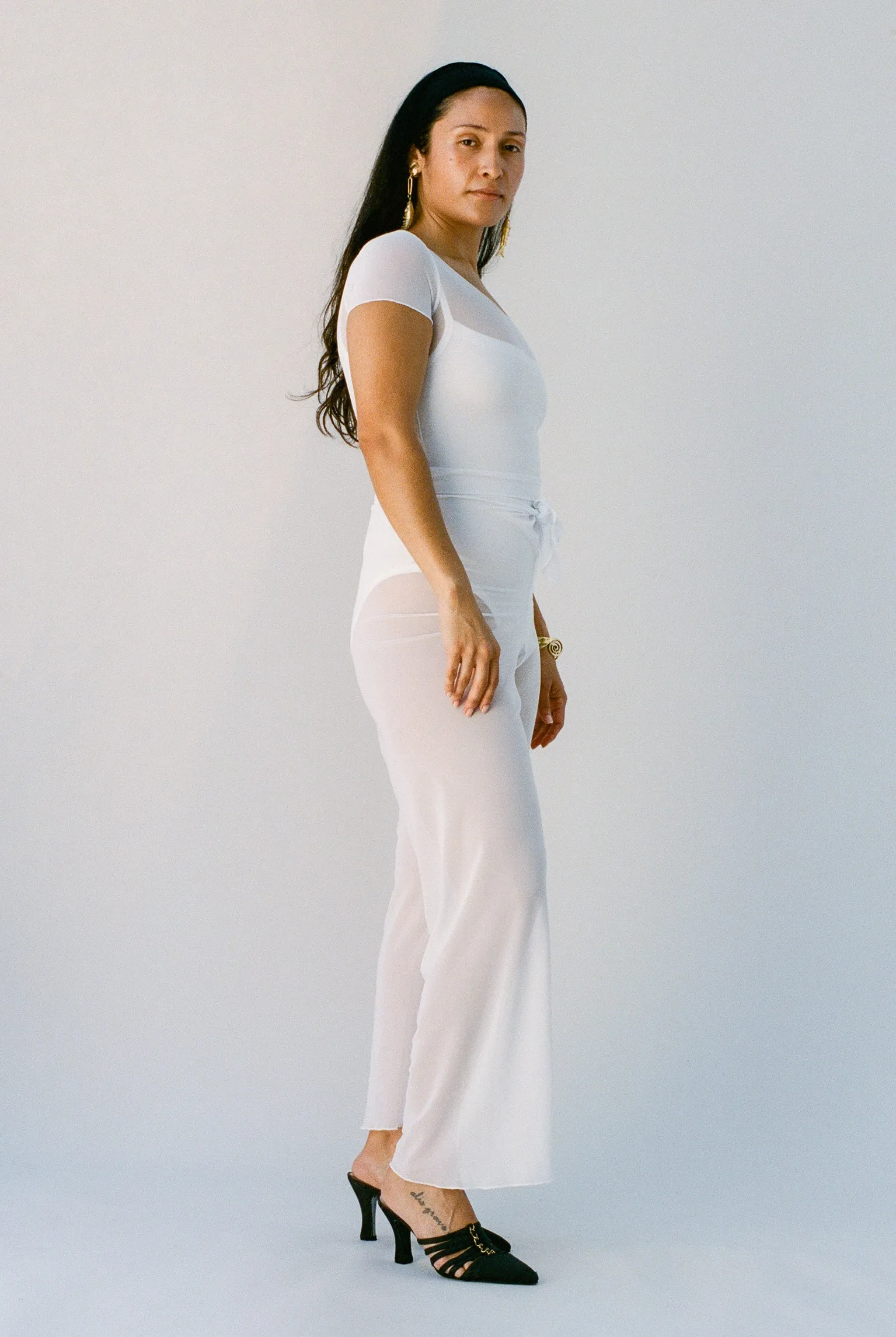 Mesh Pareo Pant - White sold by Gil Rodriguez product image thumbnail 5