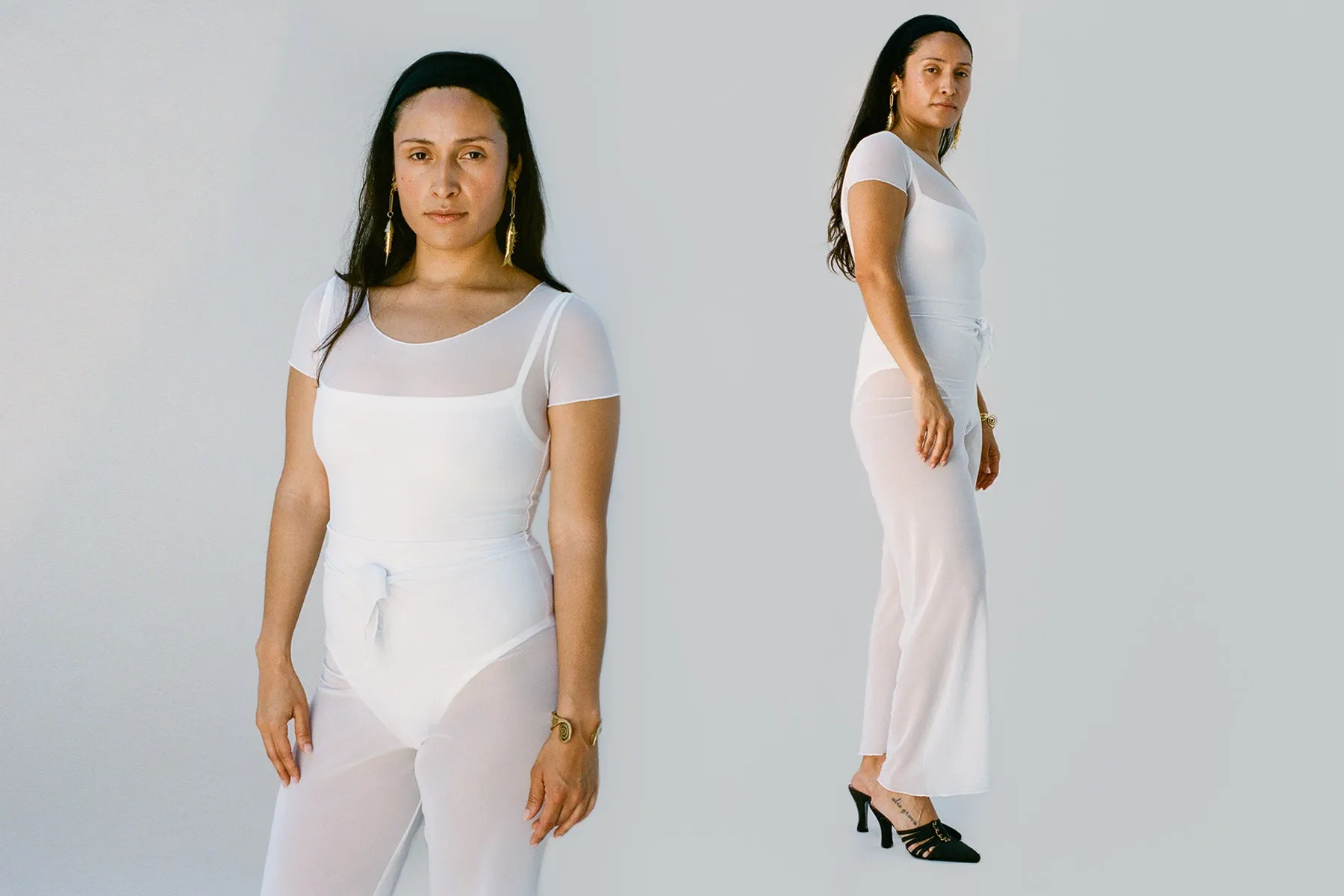 Mesh Pareo Pant - White sold by Gil Rodriguez product image thumbnail 2