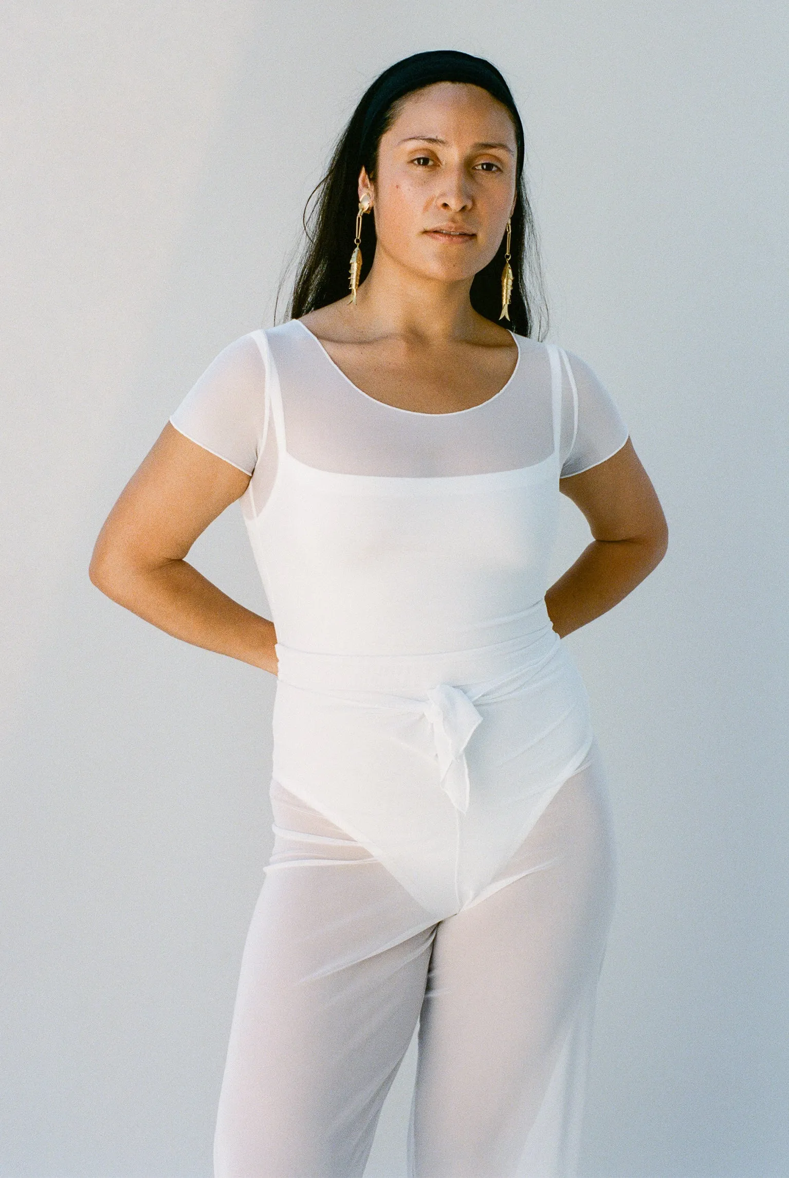 Mesh Pareo Pant - White sold by Gil Rodriguez product image thumbnail 4