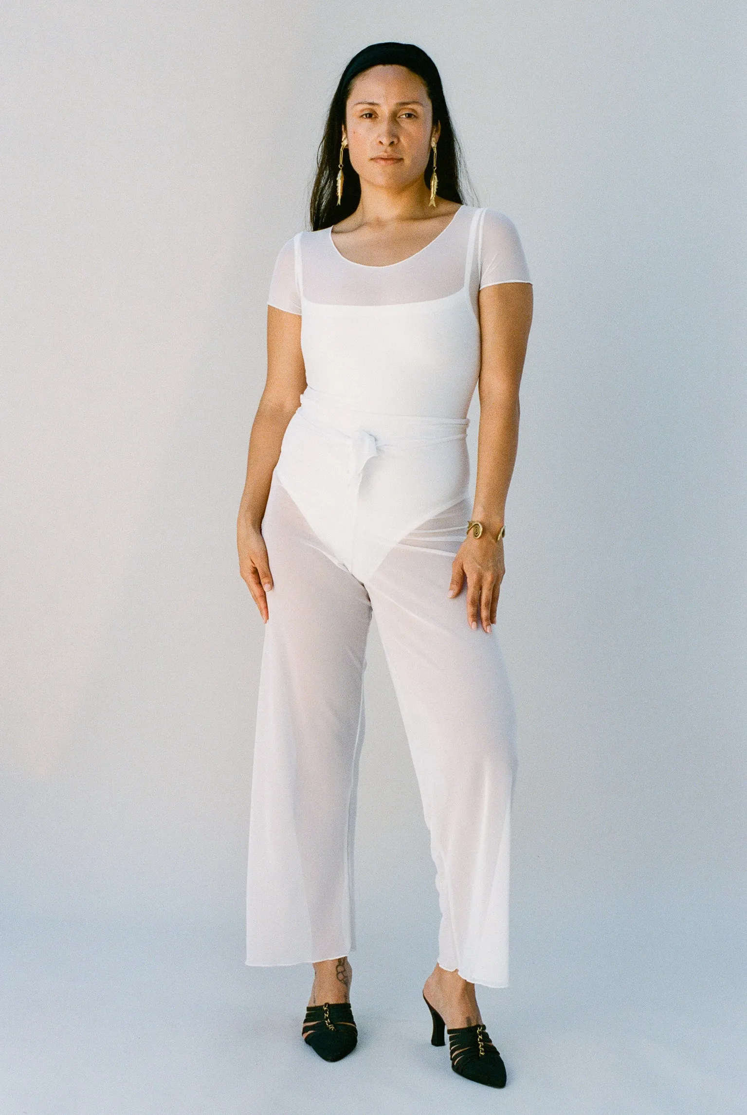 Mesh Pareo Pant - White sold by Gil Rodriguez product image thumbnail 3
