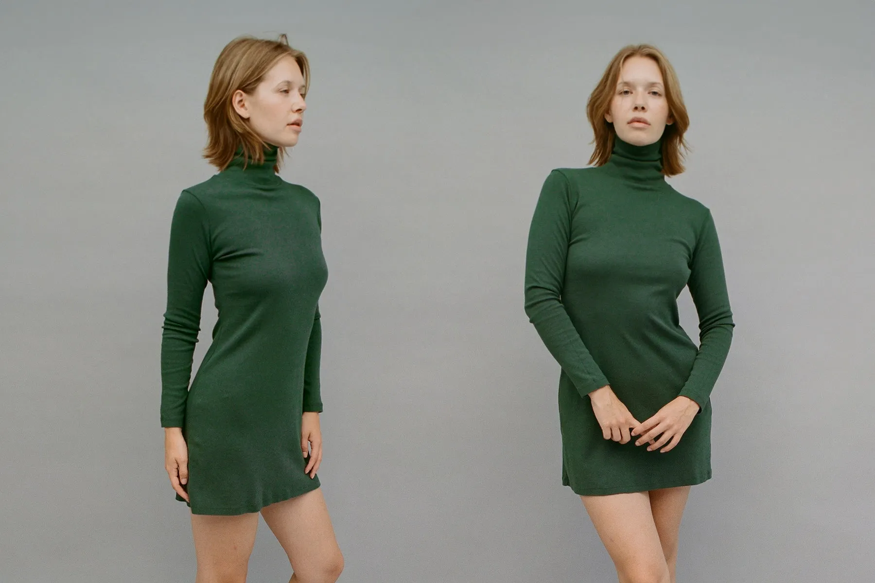 Turtleneck L/S Bellevue Mini Dress - Pine Grove sold by Gil Rodriguez product image thumbnail 2