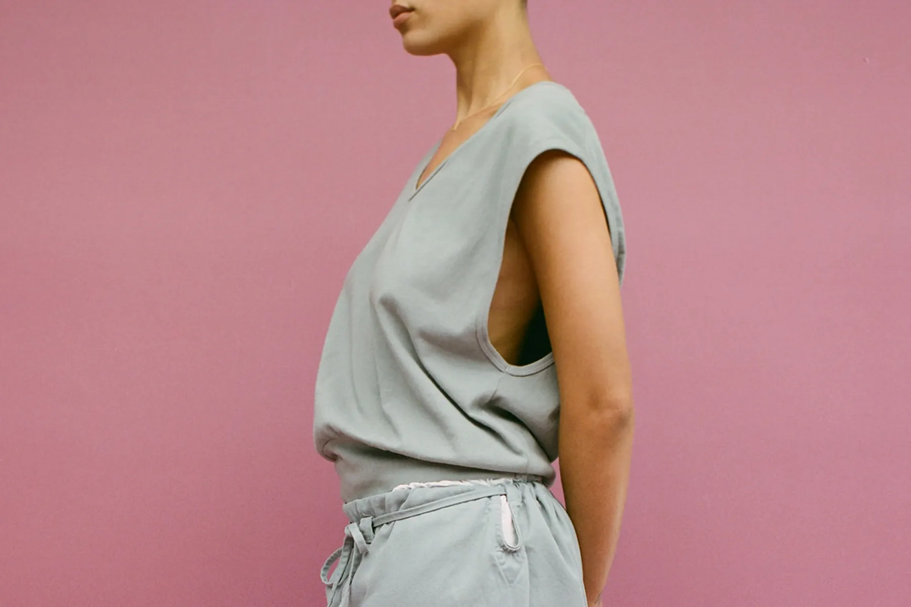 Billie Oversized Vest - Neutral Grey sold by Gil Rodriguez product image thumbnail 2