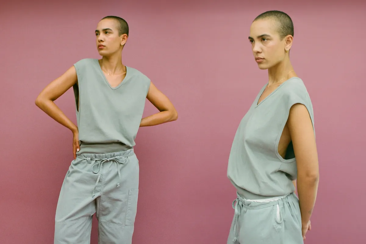 Billie Oversized Vest - Neutral Grey sold by Gil Rodriguez