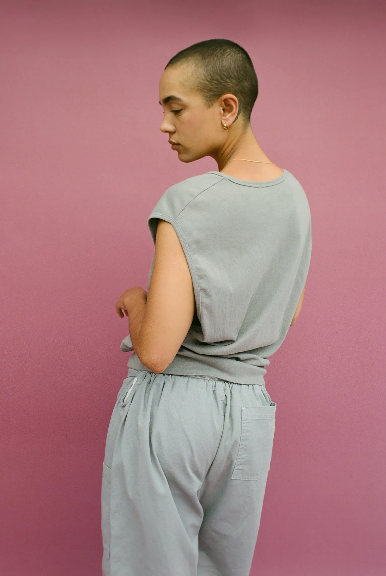 Billie Oversized Vest - Neutral Grey sold by Gil Rodriguez product image thumbnail 4