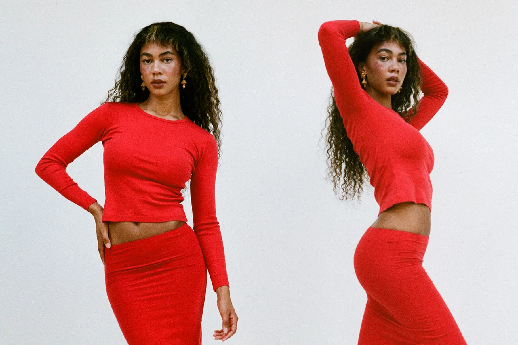 Long Sleeve Bellevue Tee - Tomate sold by Gil Rodriguez product image thumbnail 3