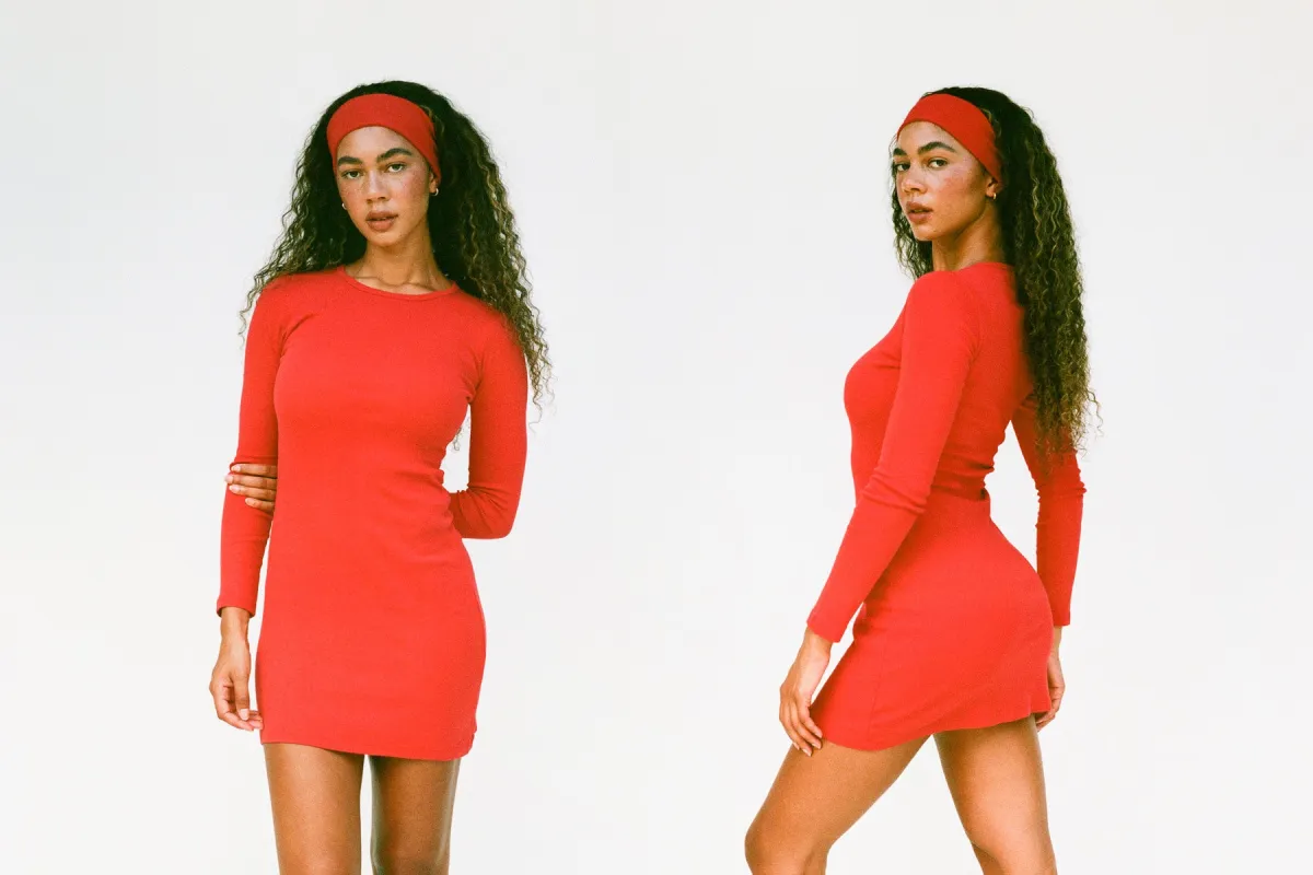 Long Sleeve Bellevue Mini Dress - Tomate sold by Gil Rodriguez