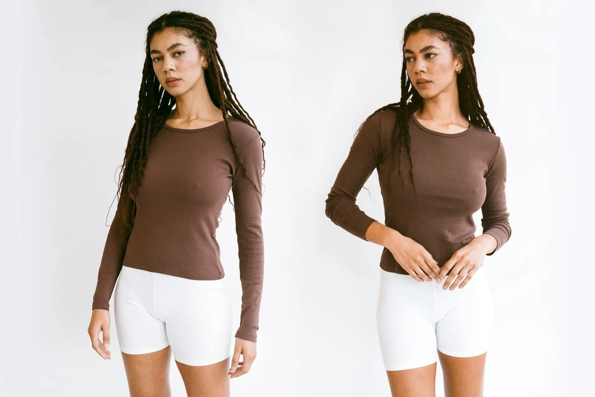 Long Sleeve Bellevue Tee - Chocolate sold by Gil Rodriguez