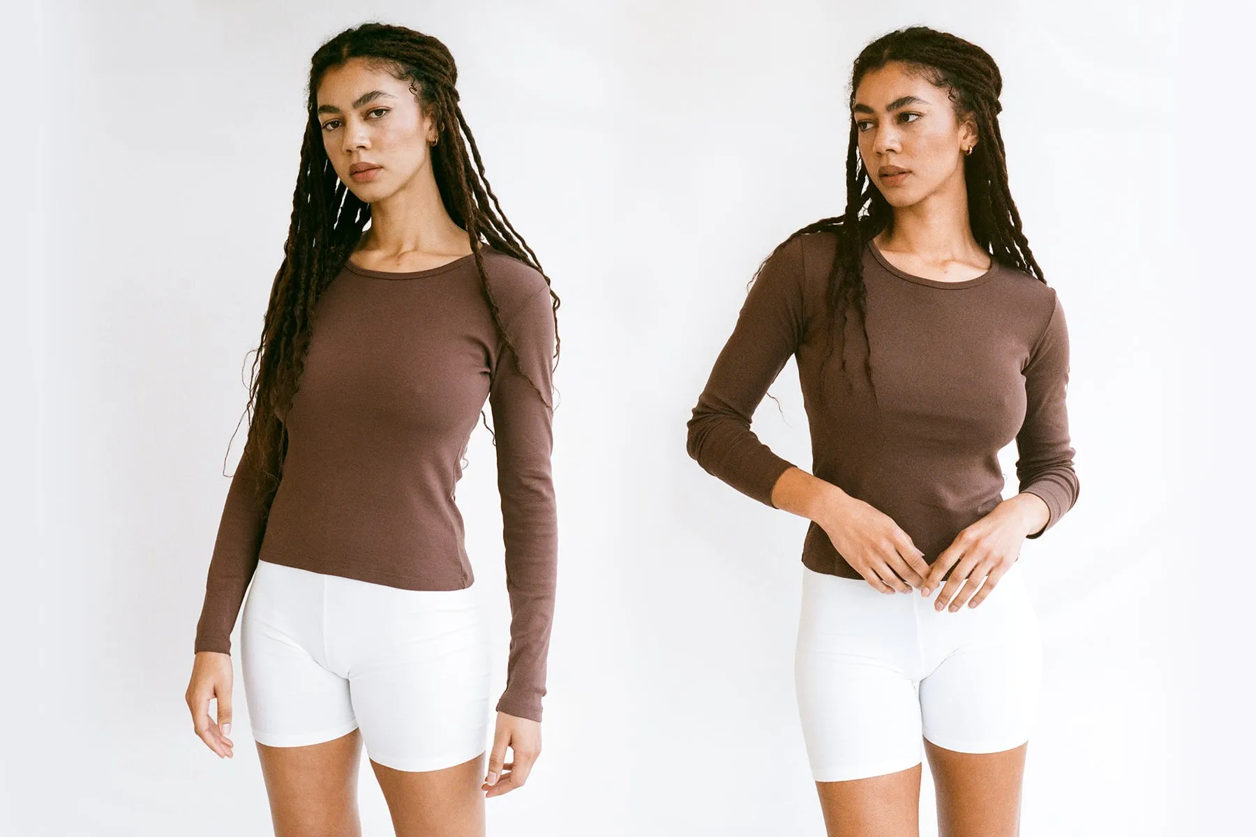 Long Sleeve Bellevue Tee - Chocolate sold by Gil Rodriguez