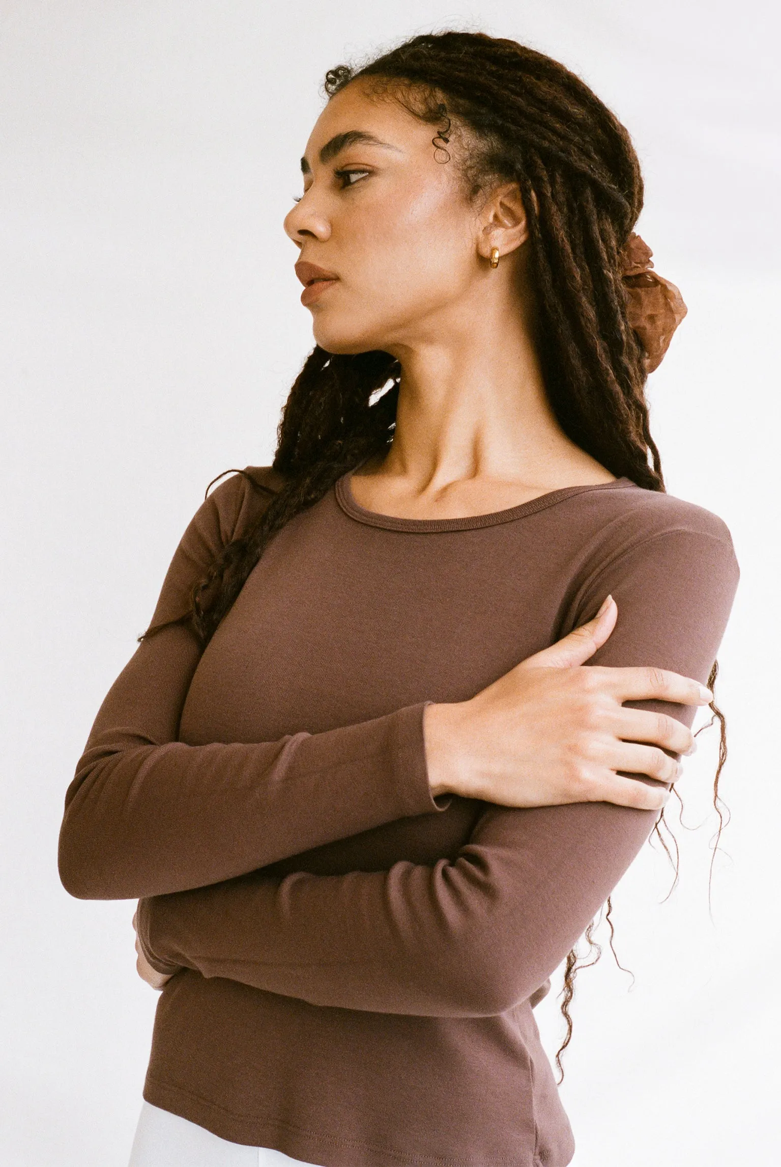 Long Sleeve Bellevue Tee - Chocolate sold by Gil Rodriguez product image thumbnail 5